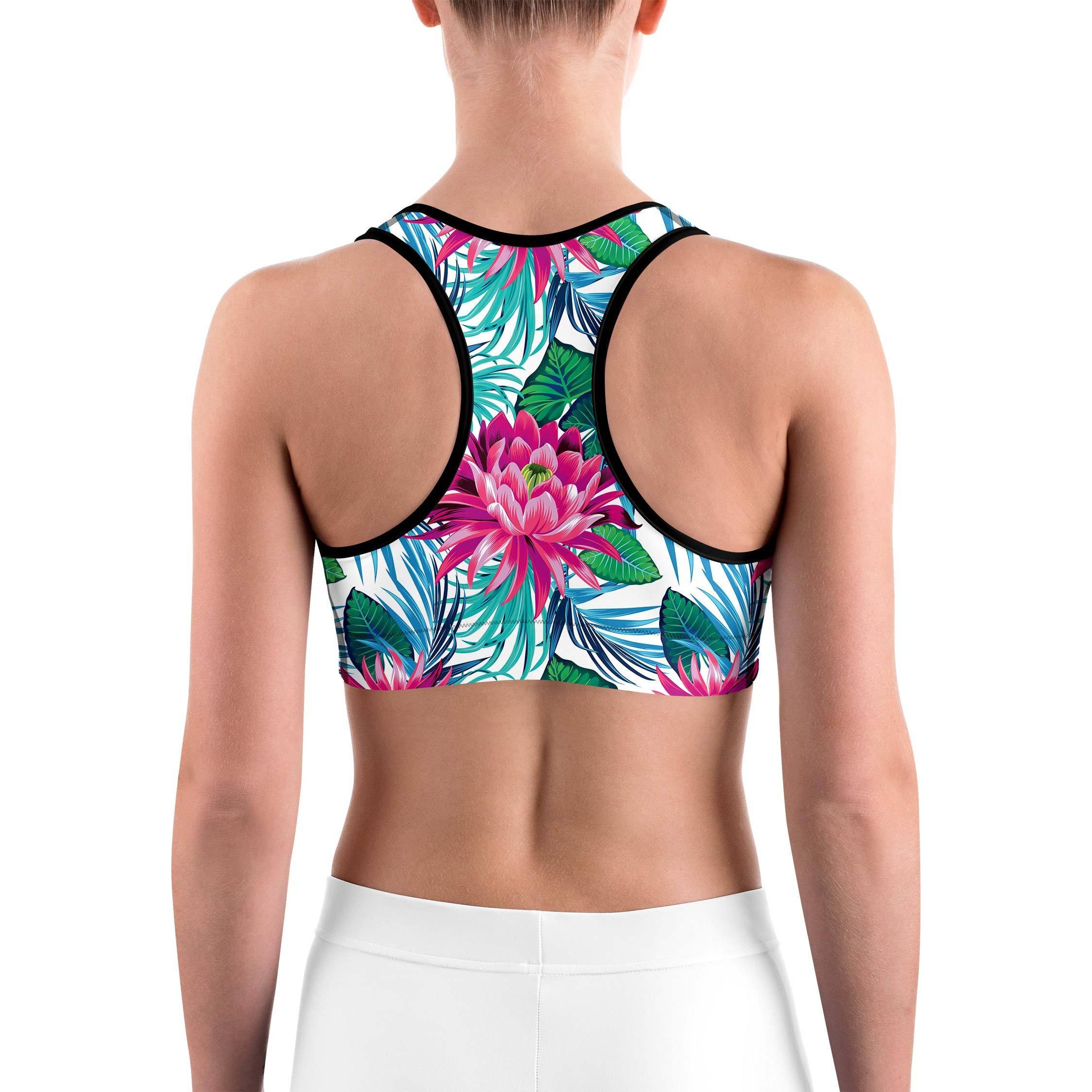 Tropical Flowers Sports bra