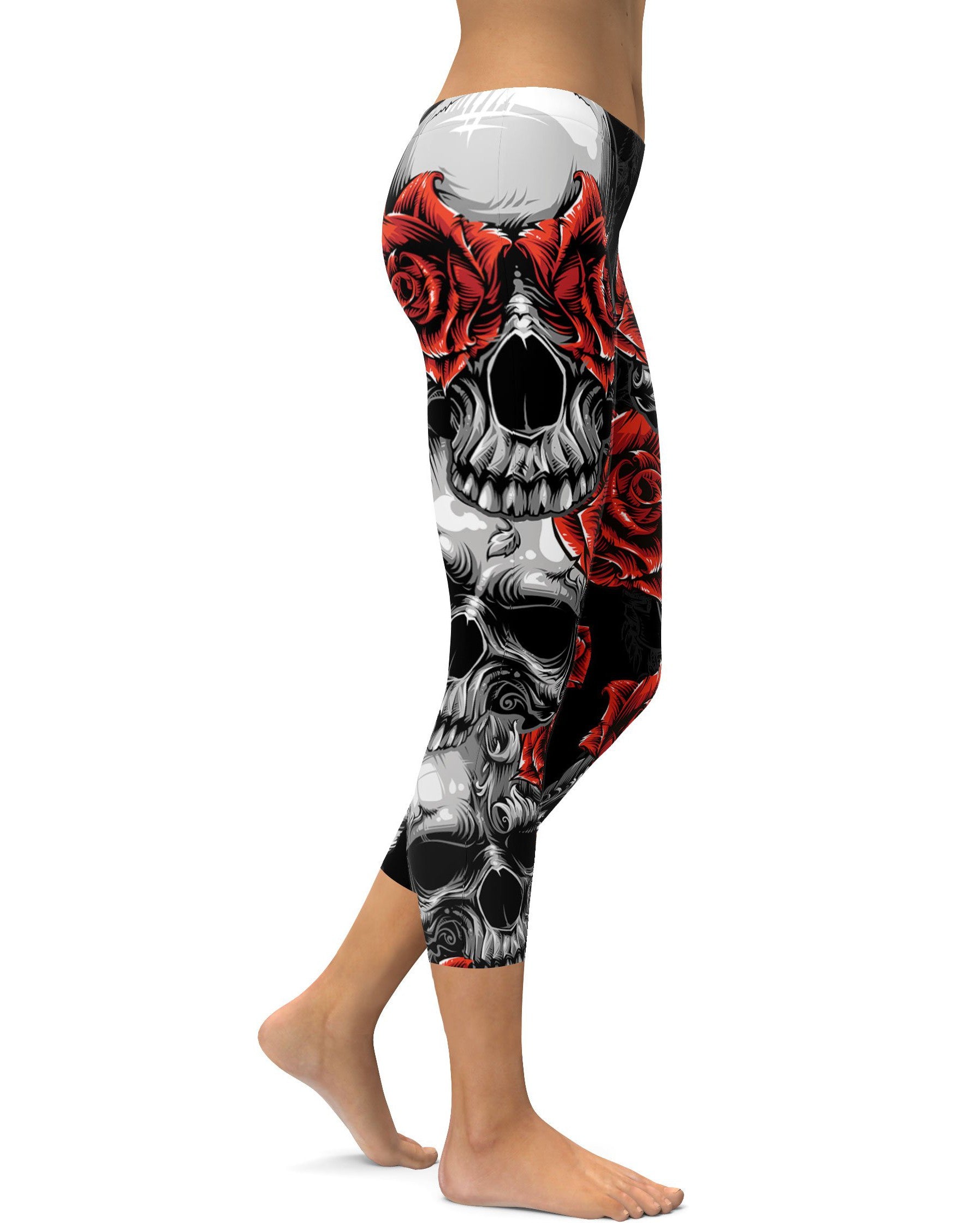 Skulls and Roses Capris