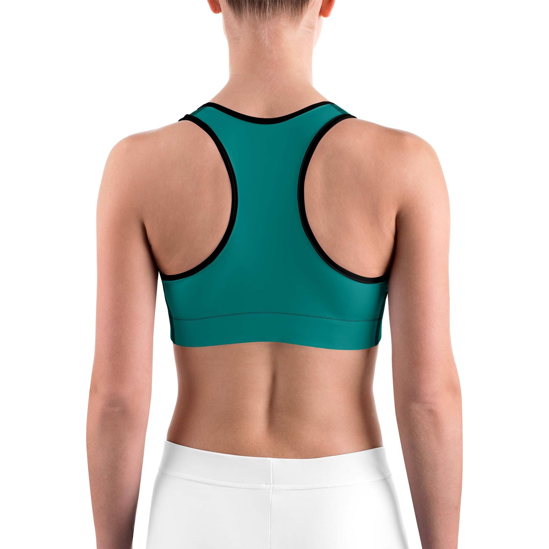 Solid Teal Sports bra