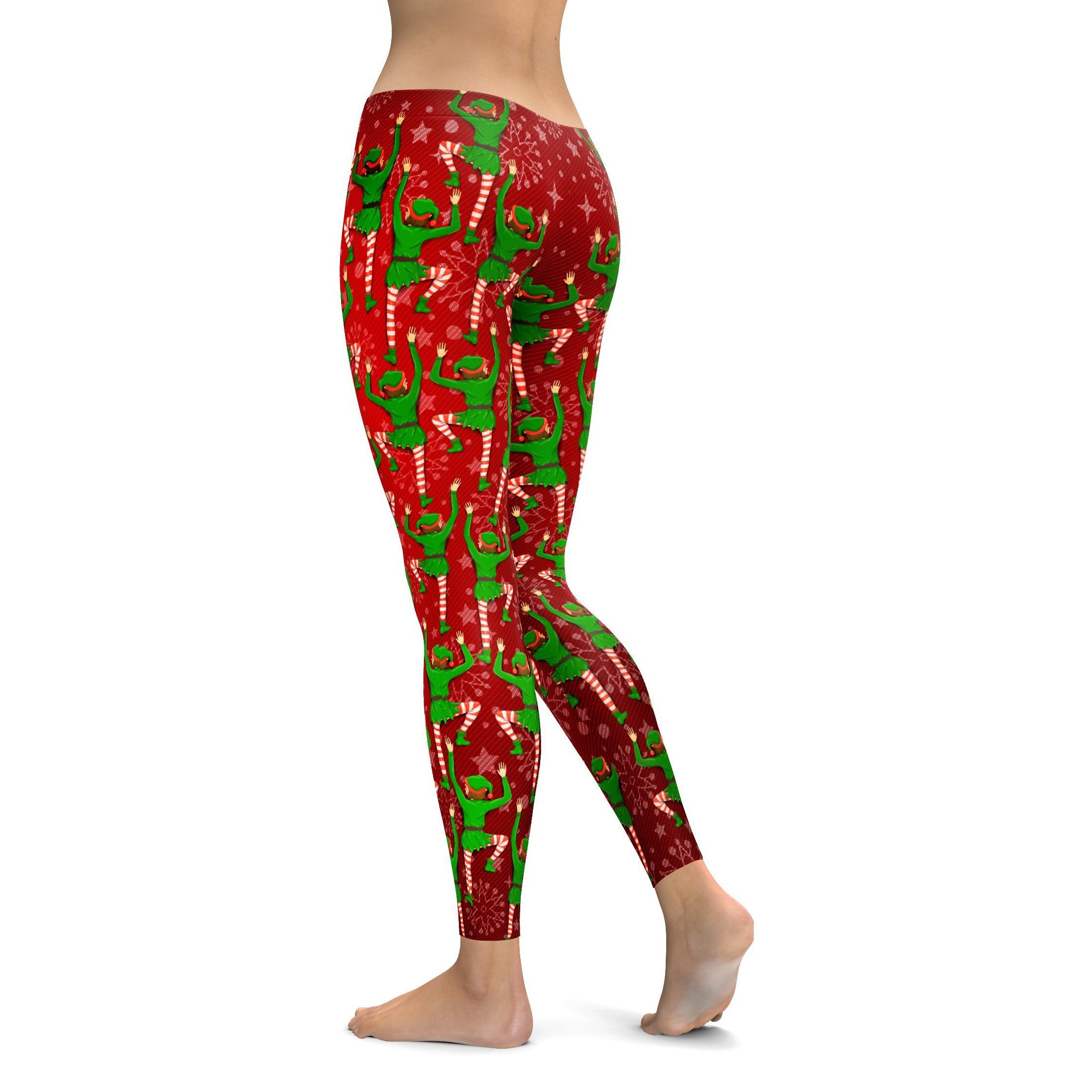 Santa's Elves Leggings - GearBunch Leggings / Yoga Pants