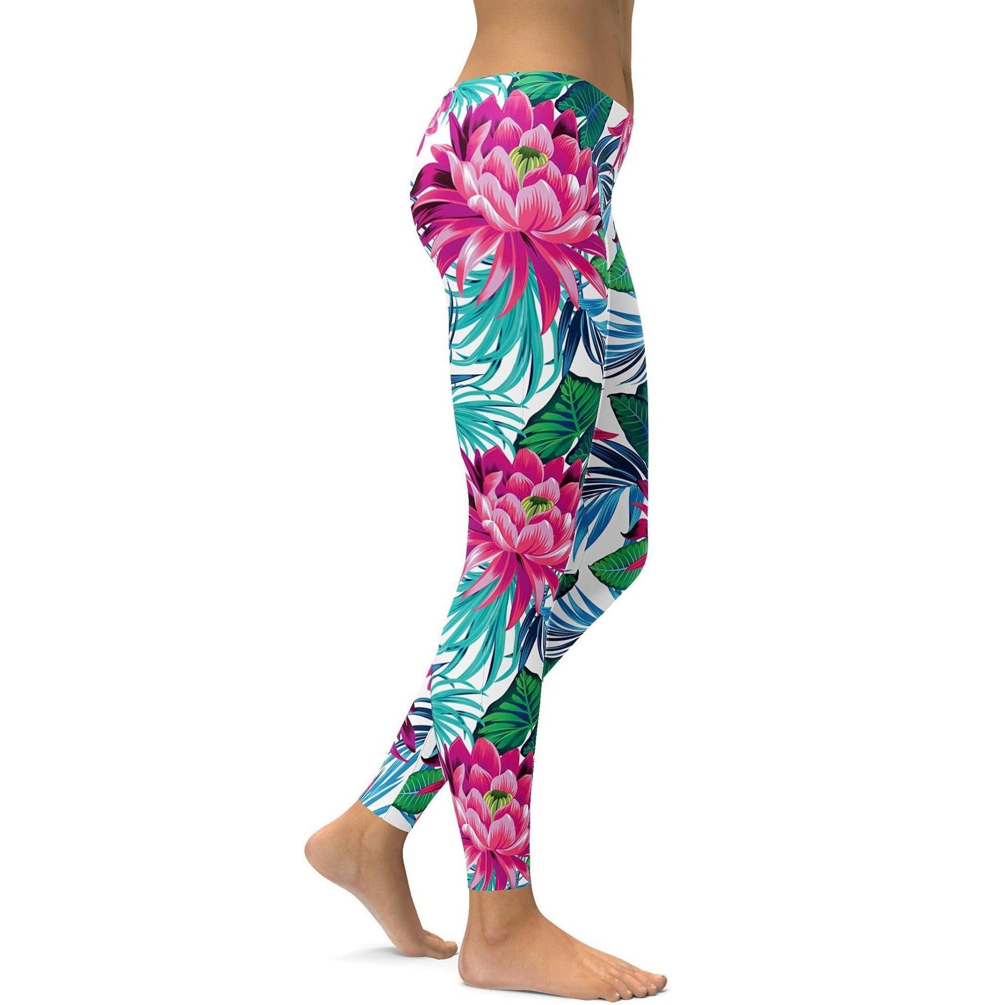 GearBunch | Tropical Flowers Leggings