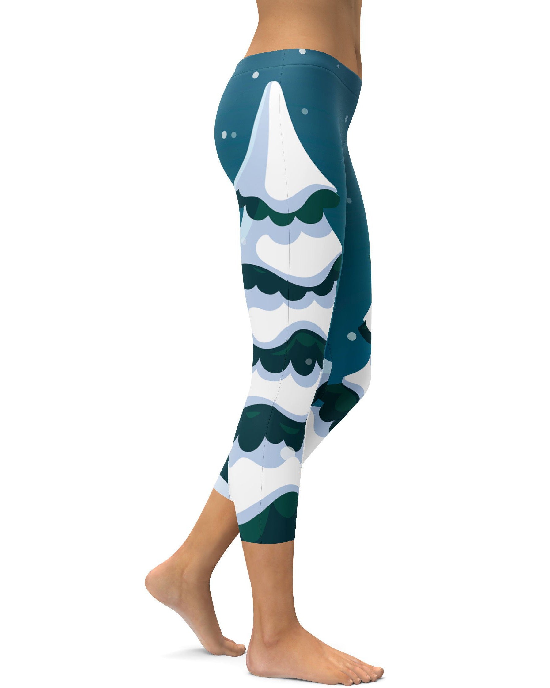 Christmas Tree Capris - GearBunch Leggings / Yoga Pants