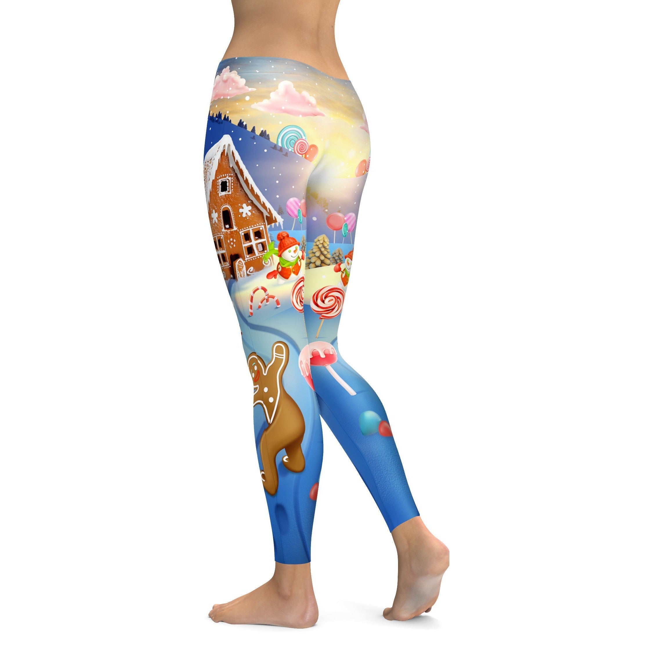 Gingerbread House Leggings - GearBunch Leggings / Yoga Pants