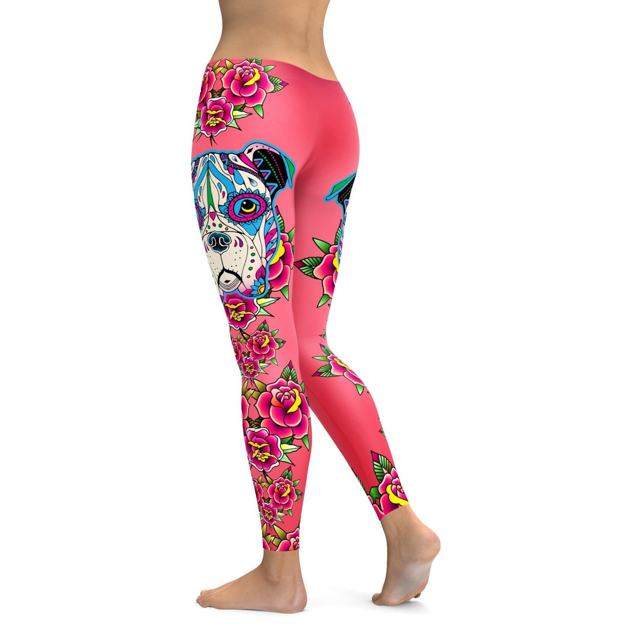 Sugar Skull Boxer Leggings | GearBunch