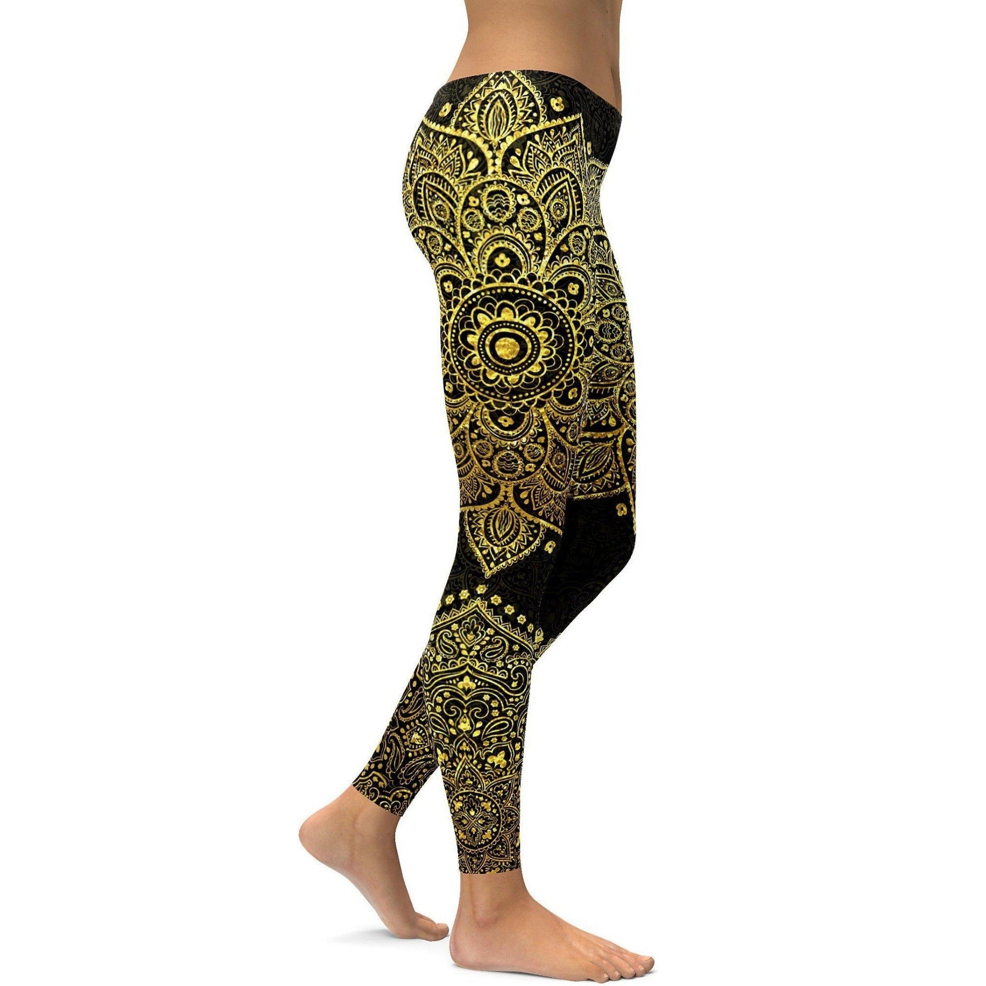 GearBunch | Faux Golden Mandala leggings