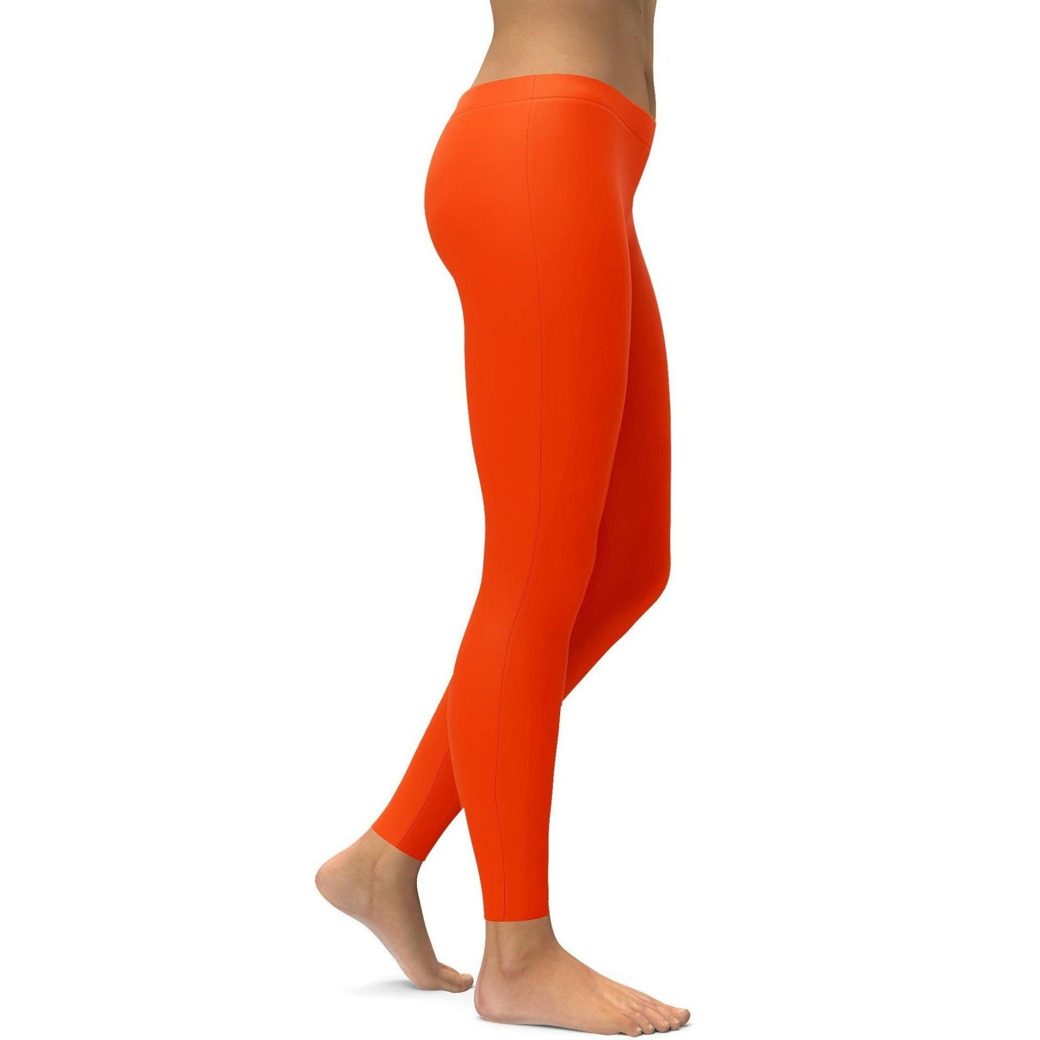 GearBunch | Solid Hot Orange Leggings