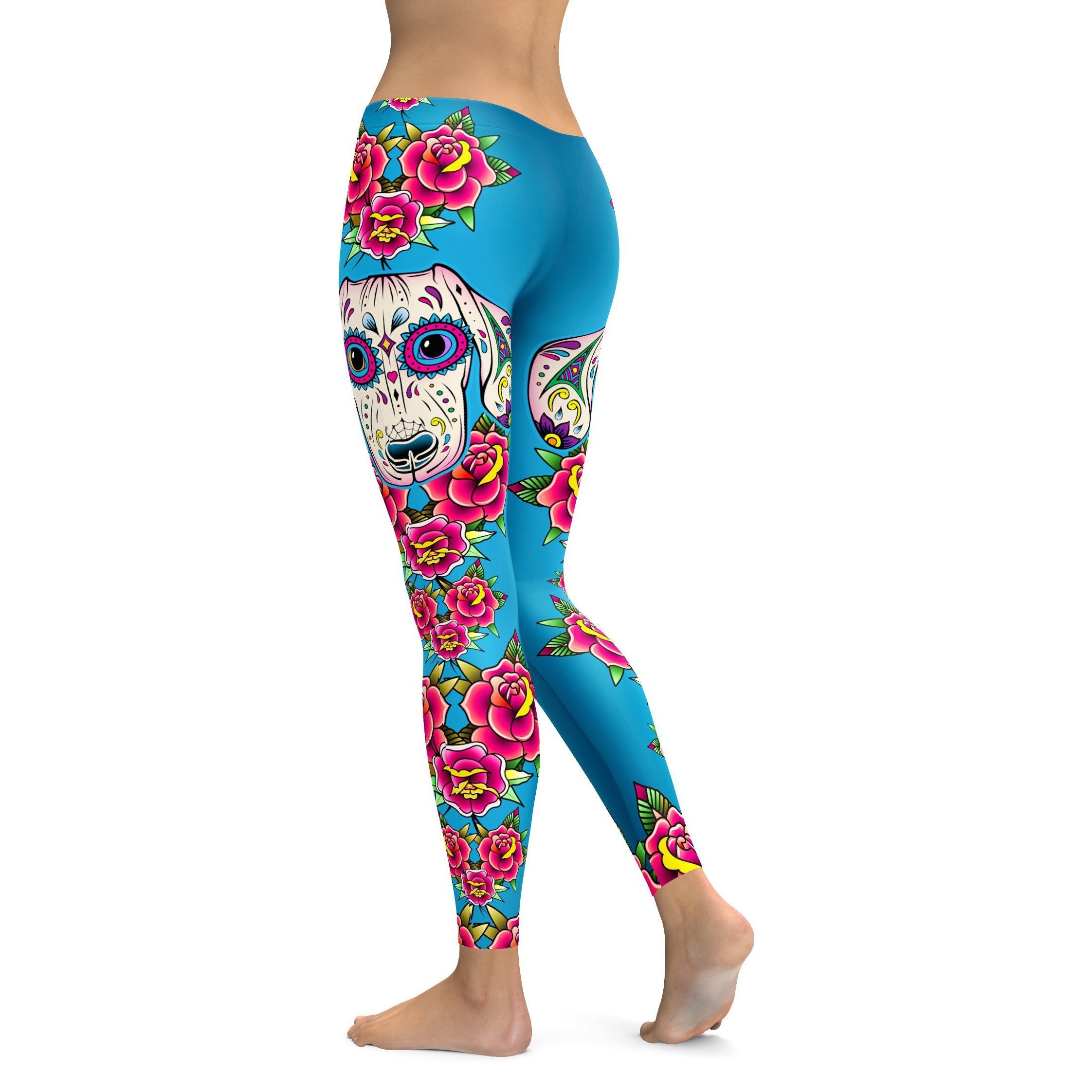 Sugar Skull Dachshund Leggings