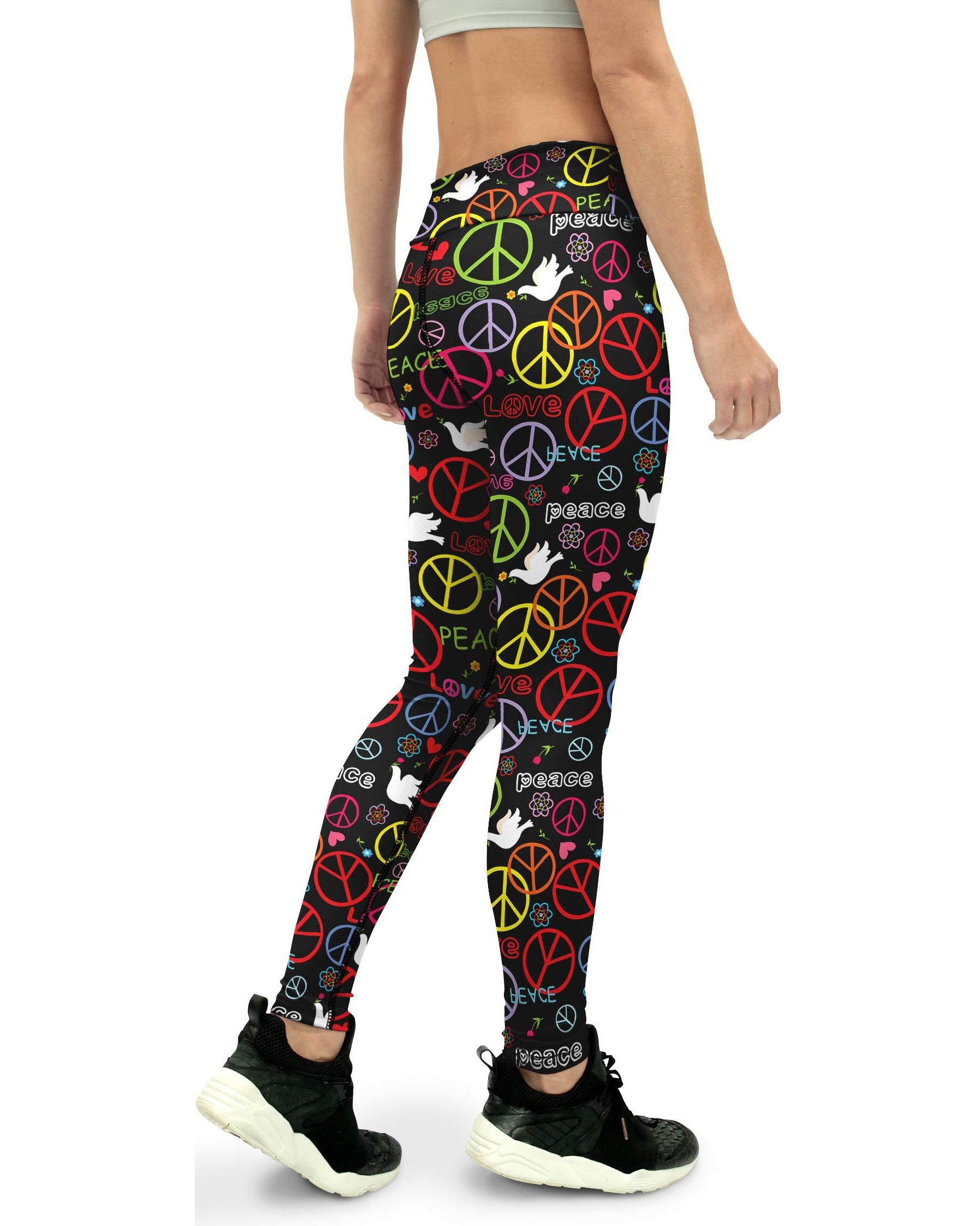 Peace Symbol Yoga Pants Gearbunch