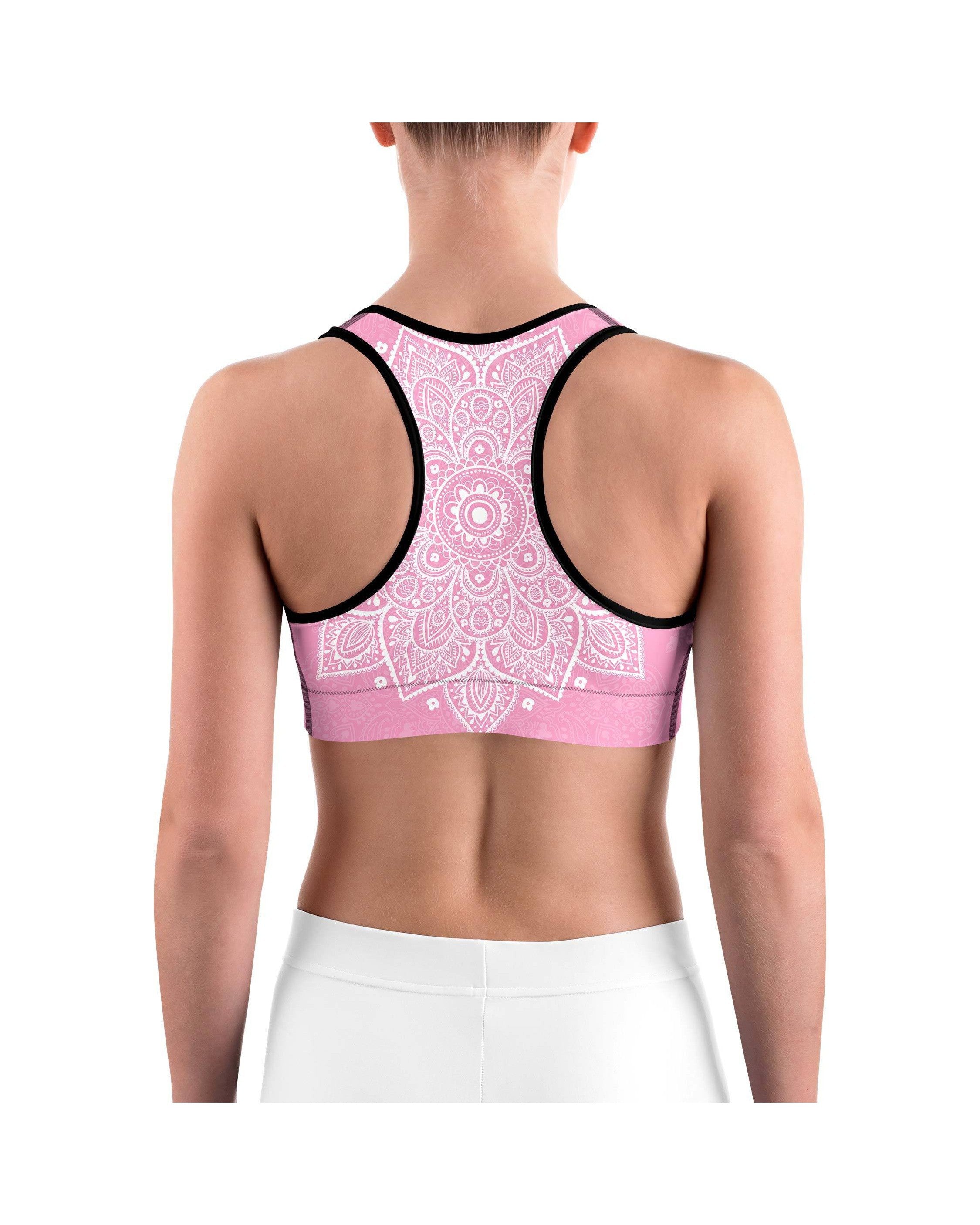 Soft Pink Mandala Sports bra