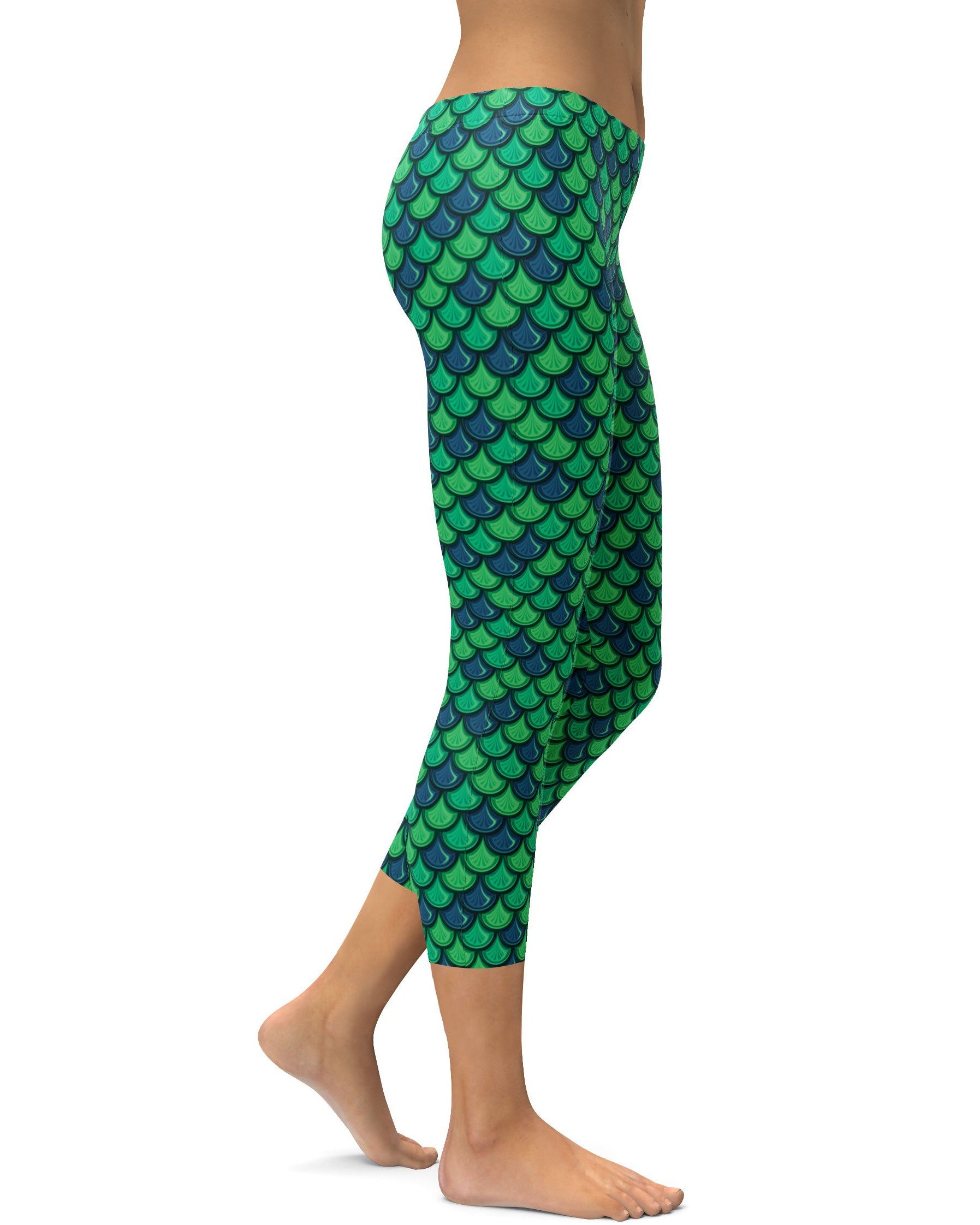 Green Mermaid Capris