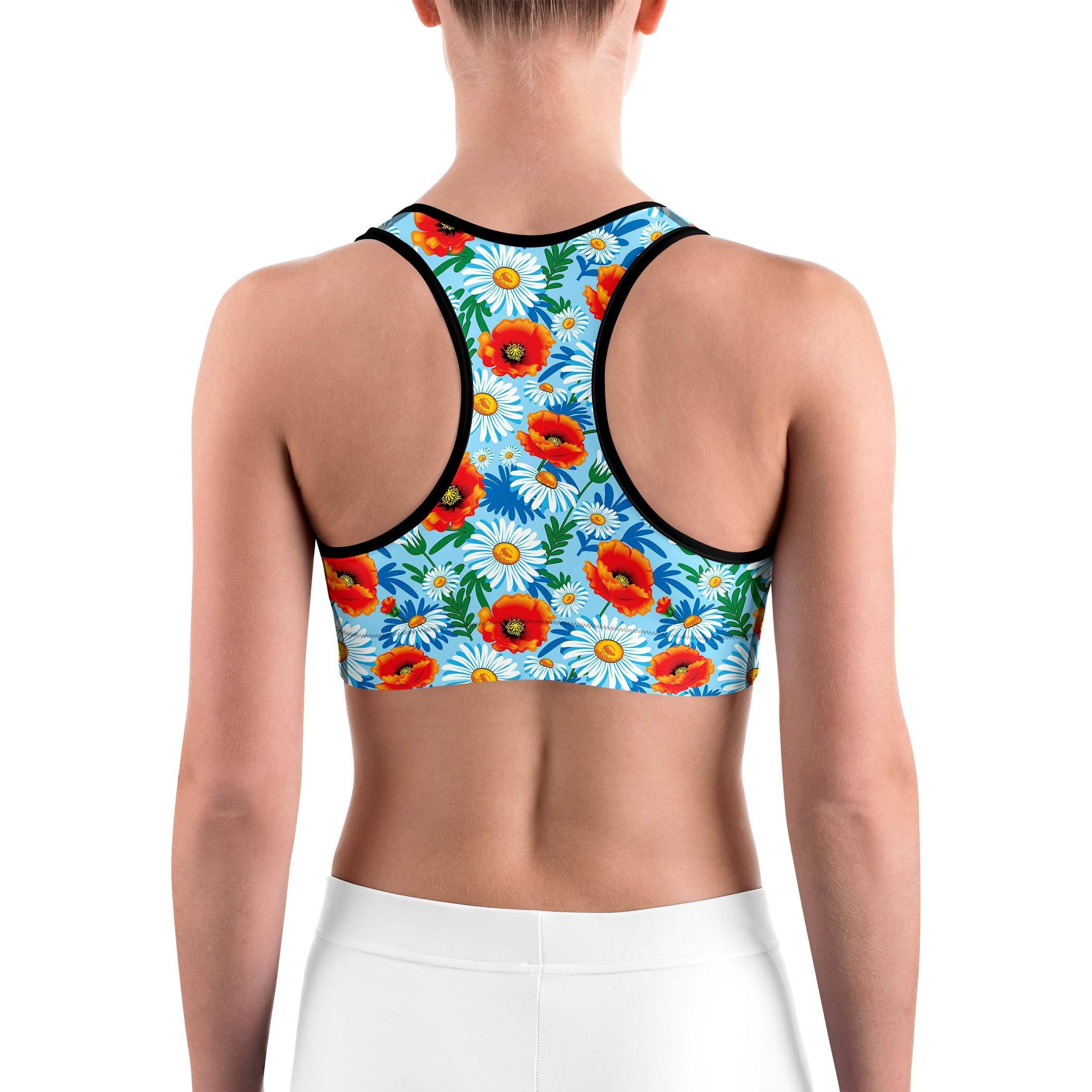 Poppy & Daisy Floral Sports bra