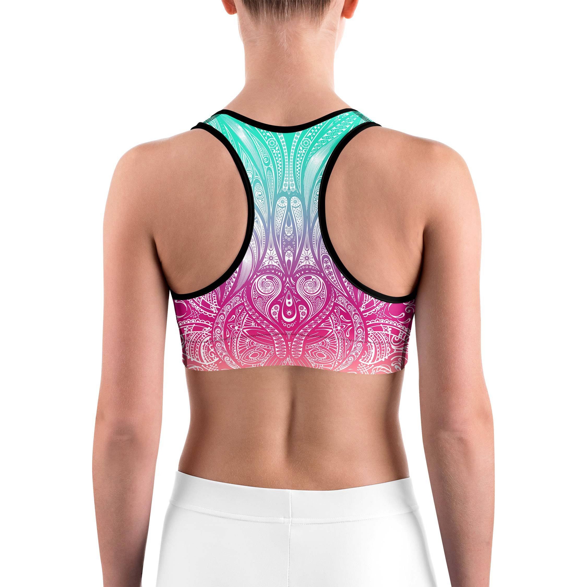 Bright Ornament Pattern Sports bra - GearBunch Leggings / Yoga Pants