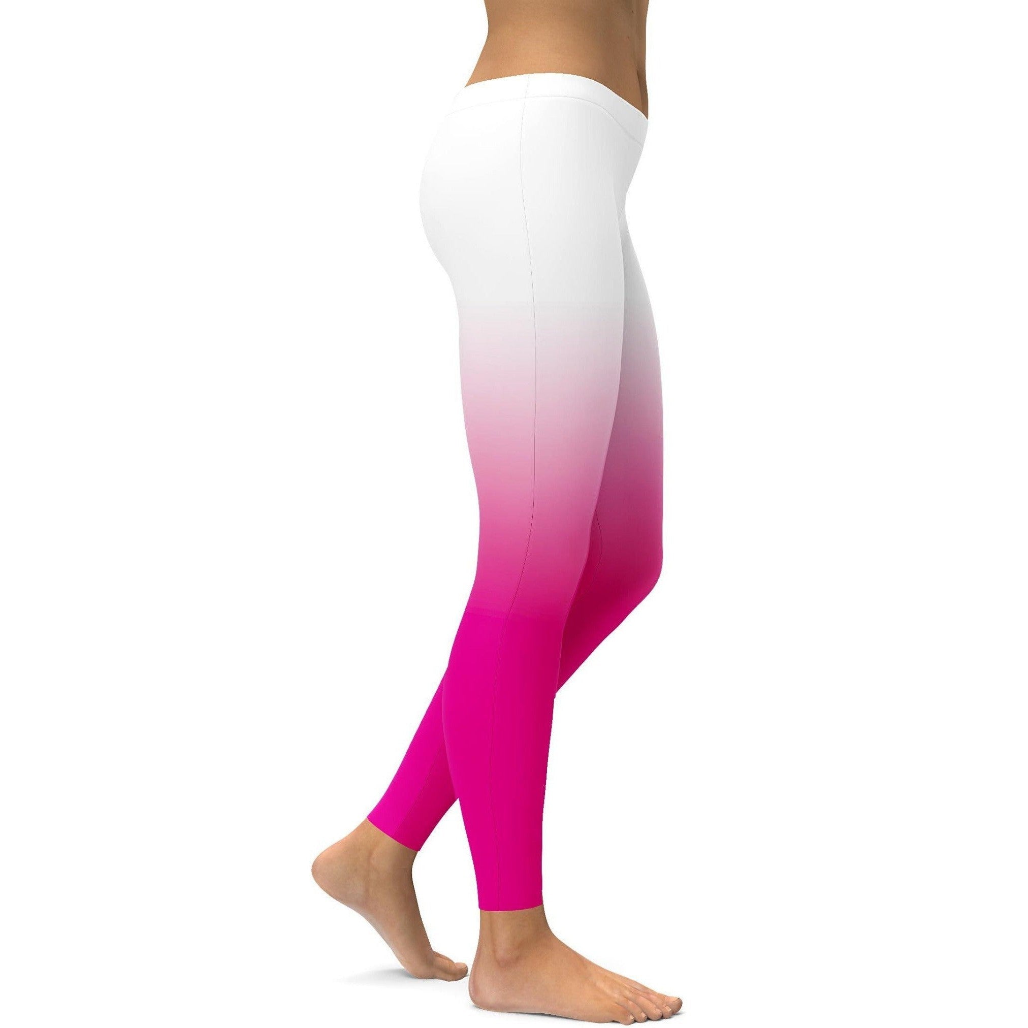 GearBunch | Ombre White to Pink Leggings