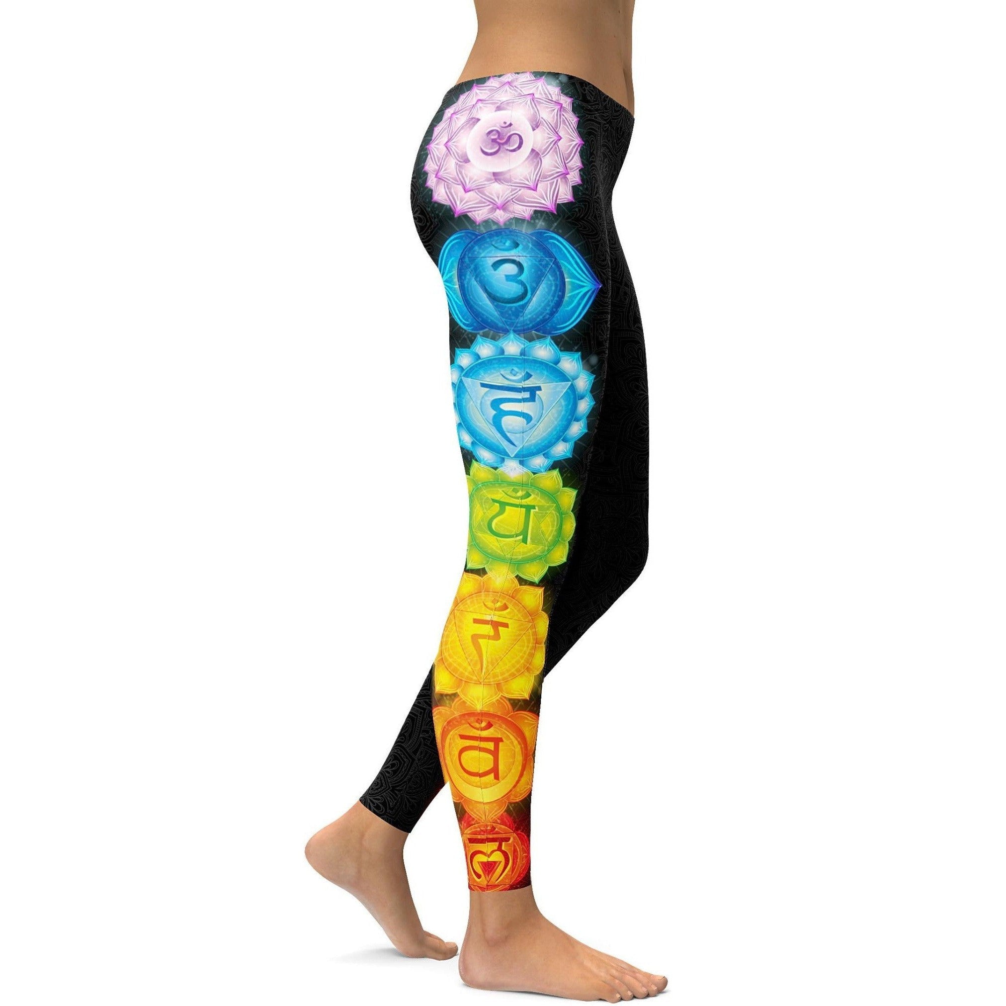 Womens stylish Chakras Leggings for workout and yoga