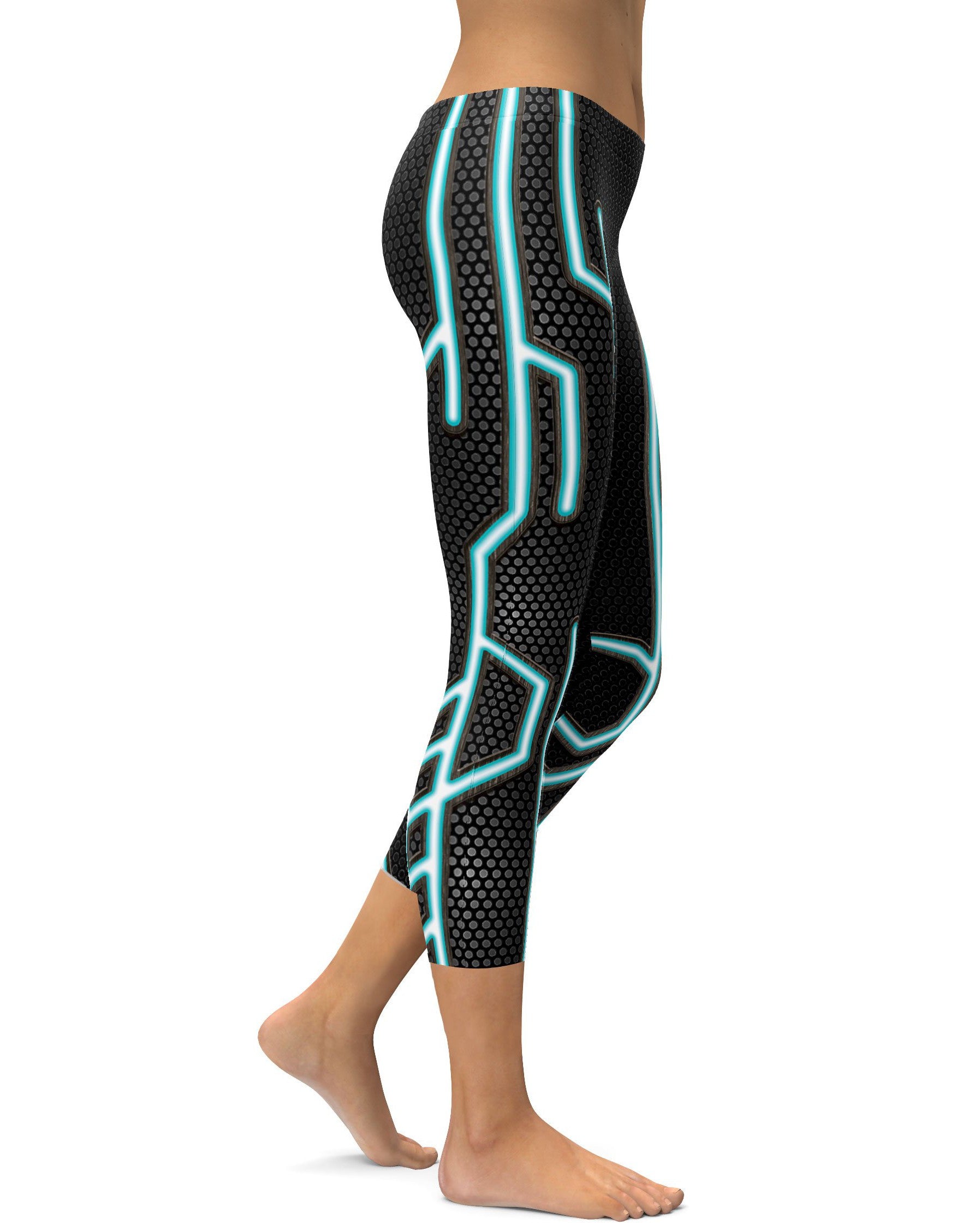 Blue Speedster Capris - GearBunch Leggings / Yoga Pants