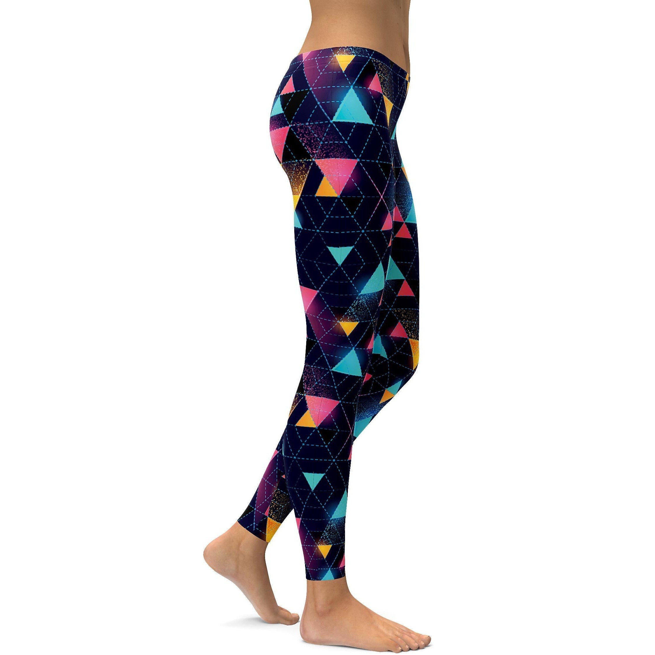 Neon Triangle Rave Leggings