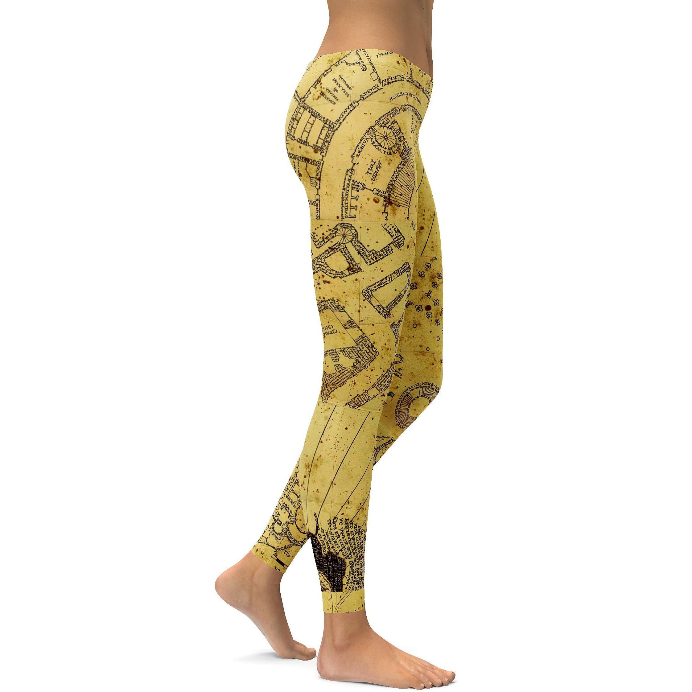 Marauders map Leggings - GearBunch Leggings / Yoga Pants