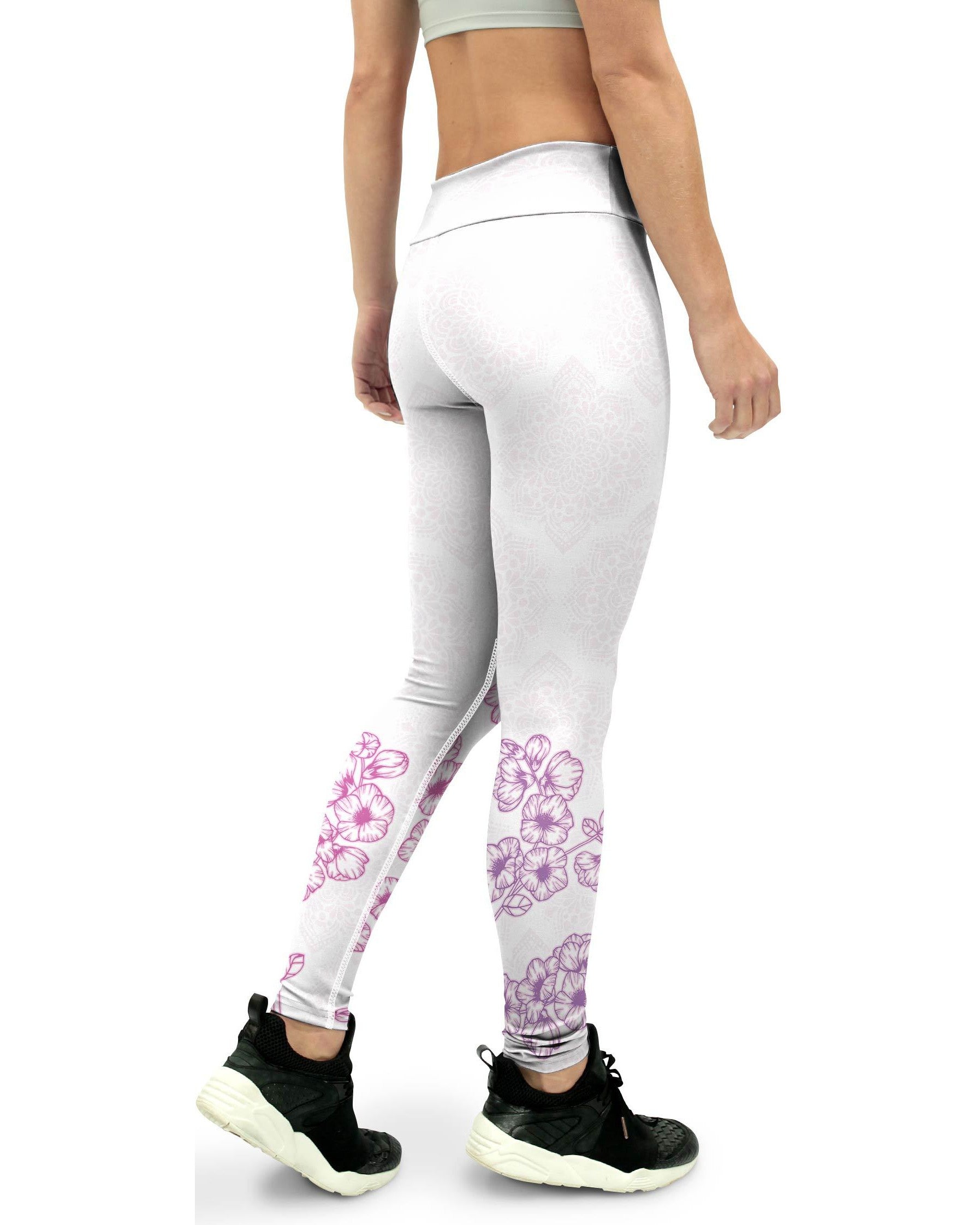 Pink Sakura Yoga Pants Gearbunch