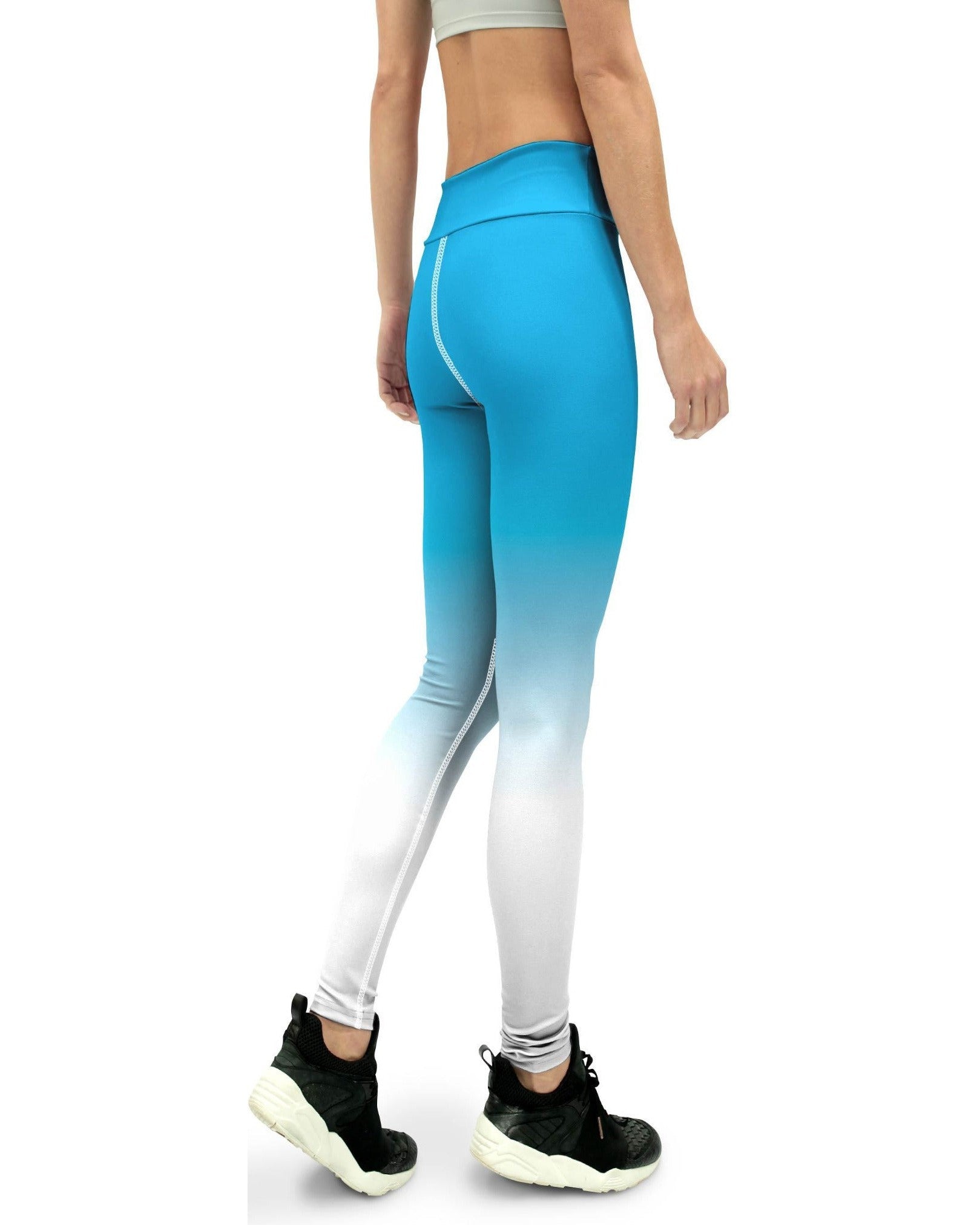 Gearbunch | Ombre Sky Blue to White Yoga Pants