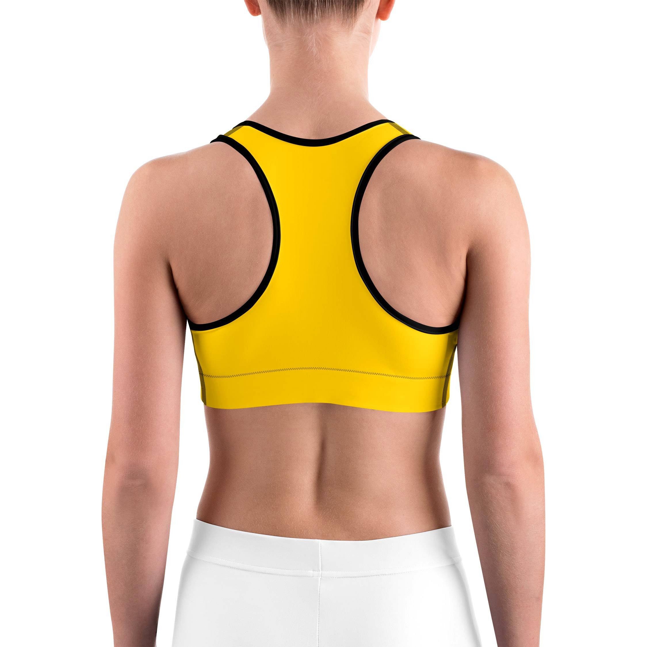 Solid Deep Yellow Sports bra