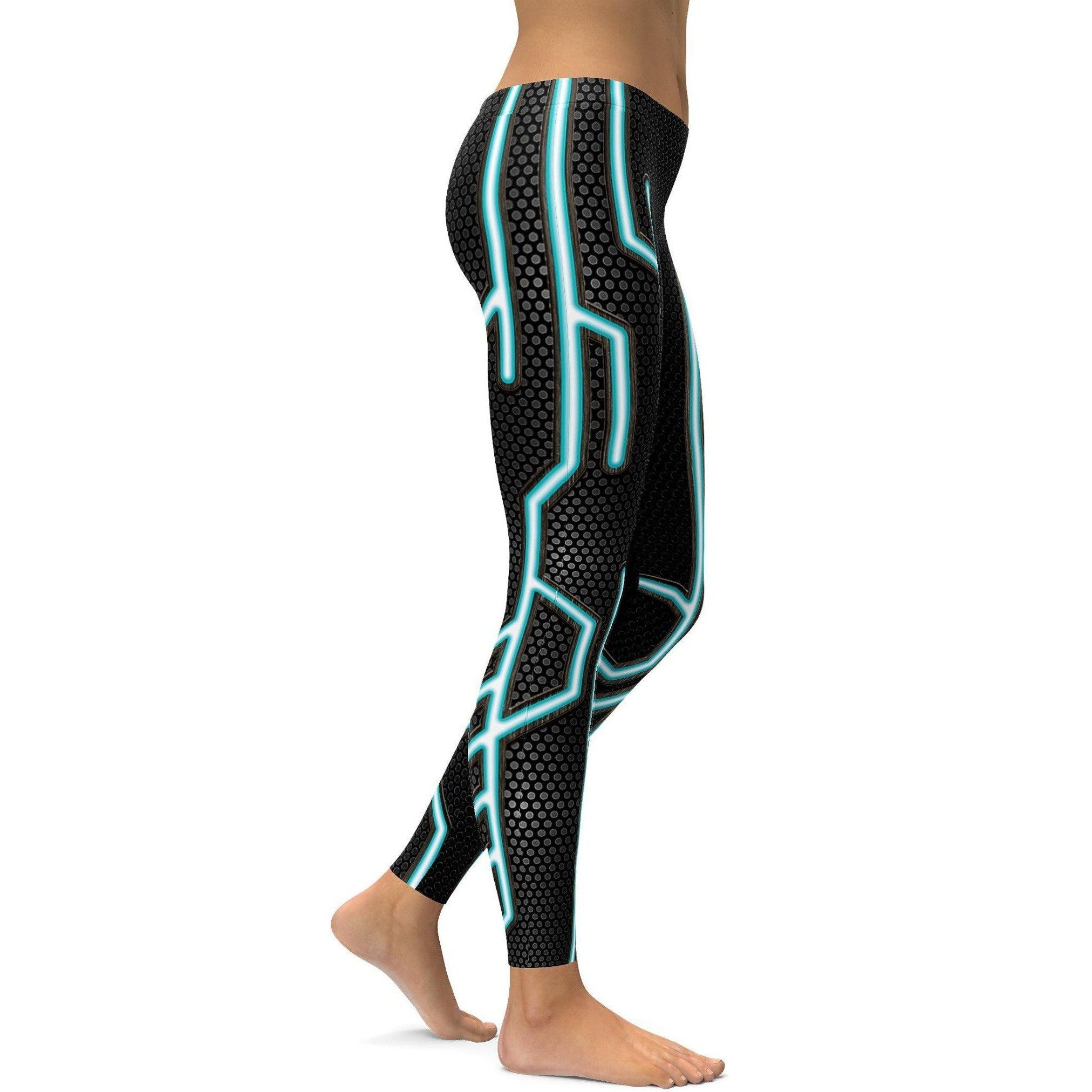 Blue Speedster Leggings Black/White