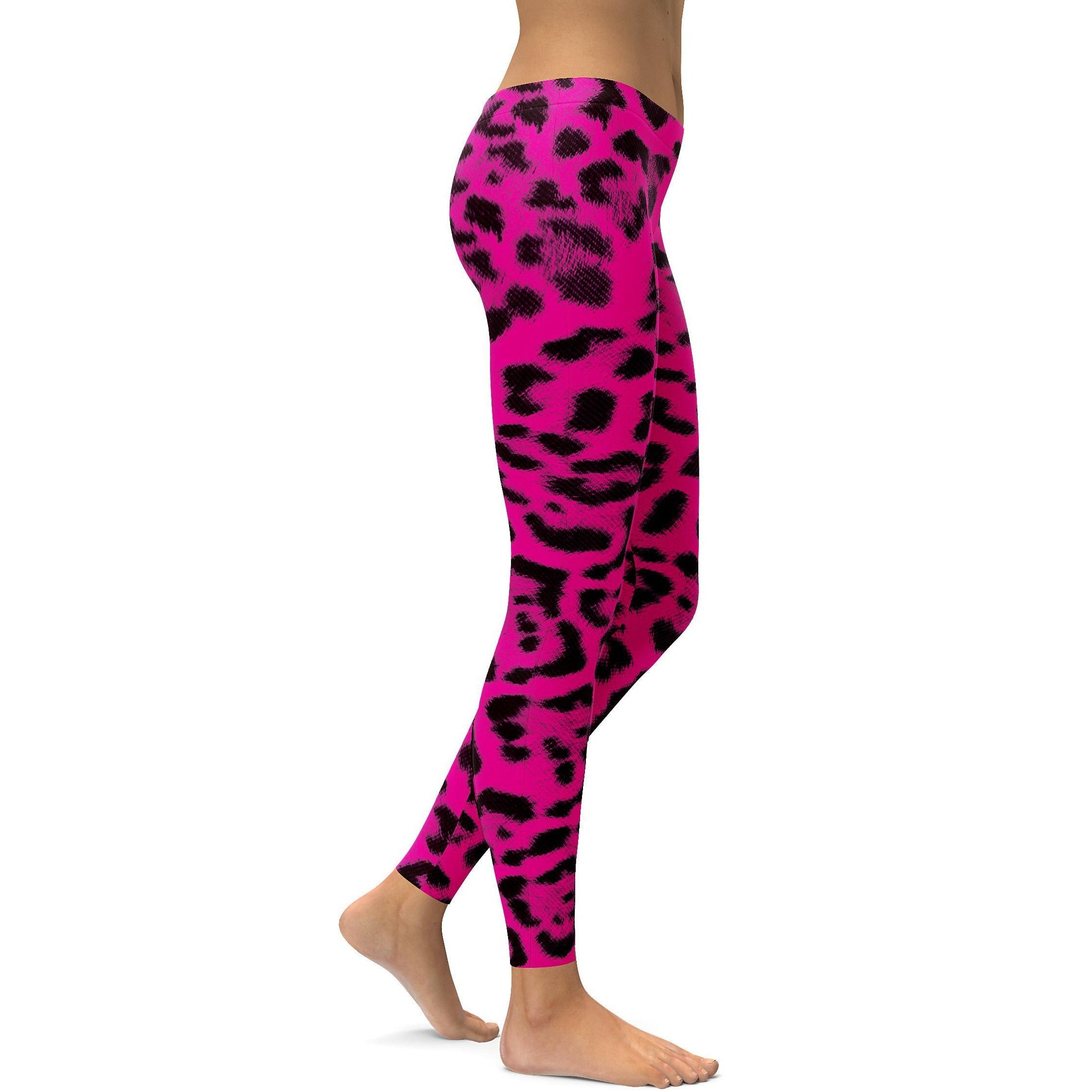 Pink Leopard Skin Leggings