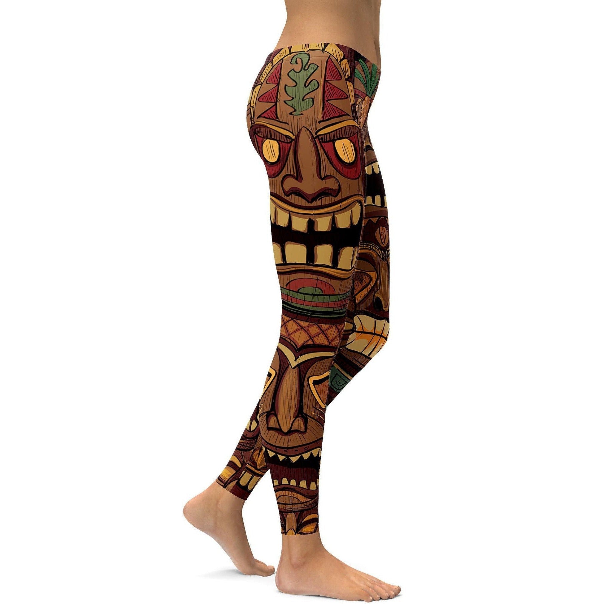 Gearbunch | Hawaiian Tiki Masks Leggings