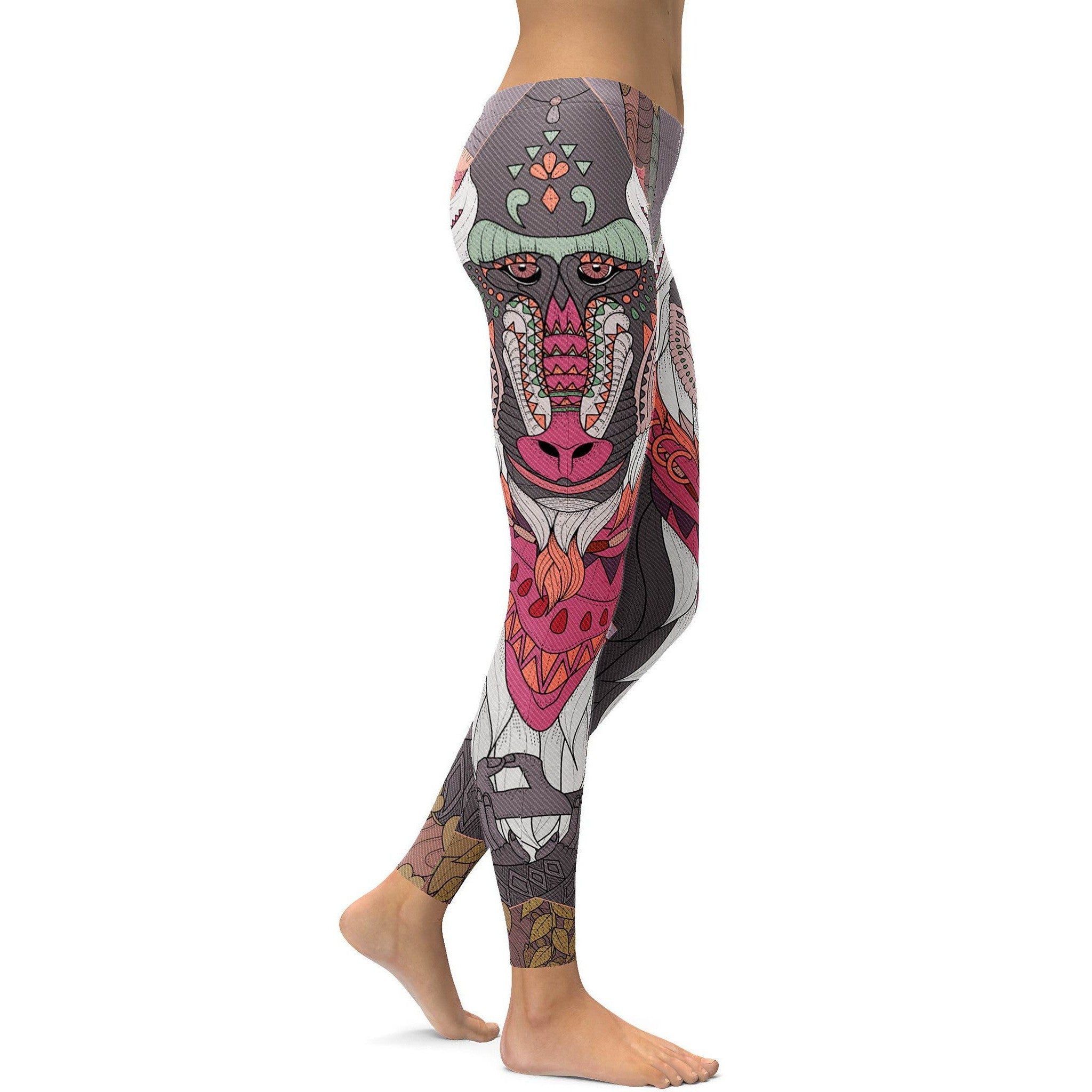 Rafiki Inspired Wise Baboon Yoga Leggings - GearBunch Leggings / Yoga Pants