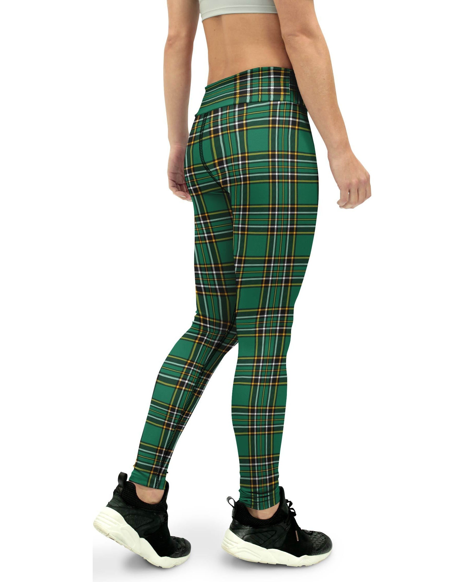 Irish Green Tartan Yoga Pants