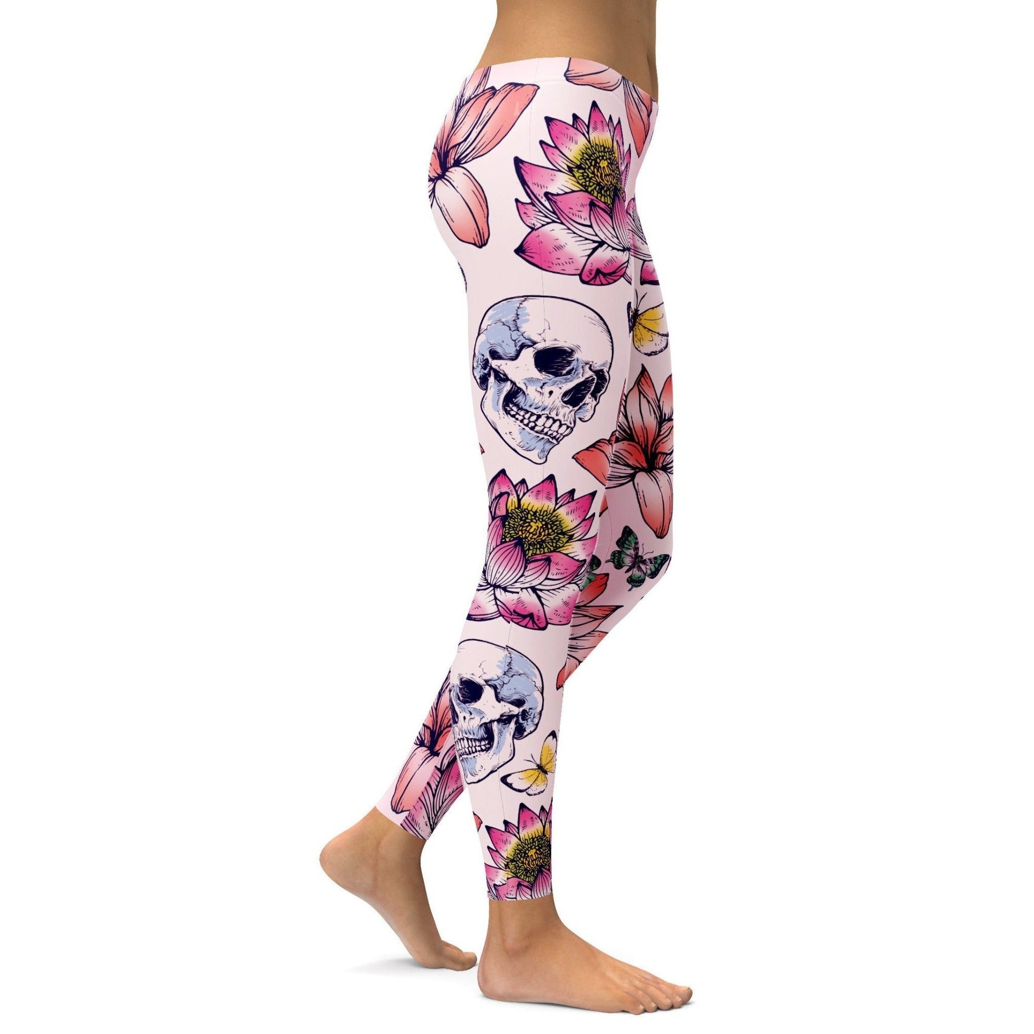 GearBunch | Skulls & Lotus Leggings