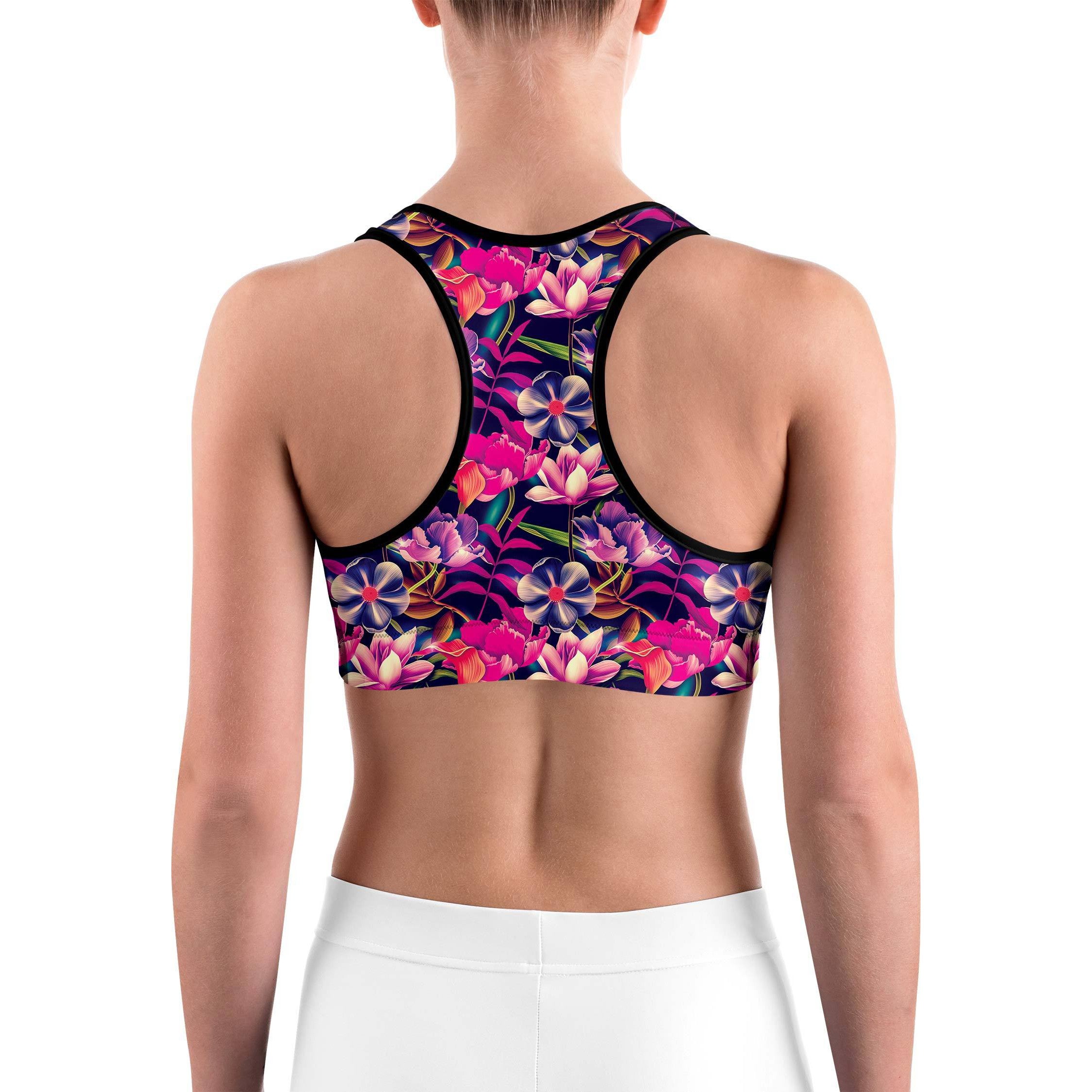 Tropical Floral Sports bra