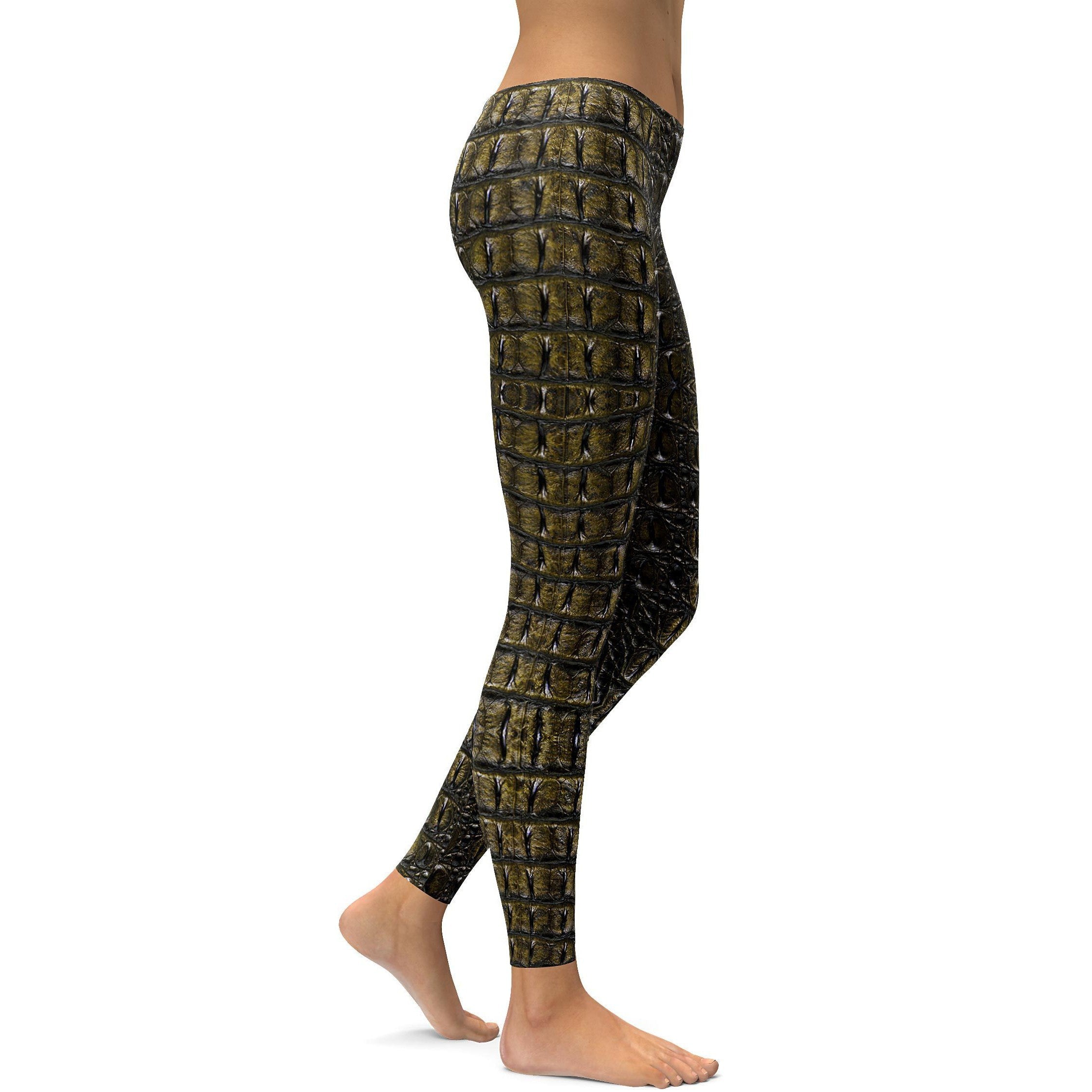 Crocodile Skin Leggings - GearBunch Leggings / Yoga Pants