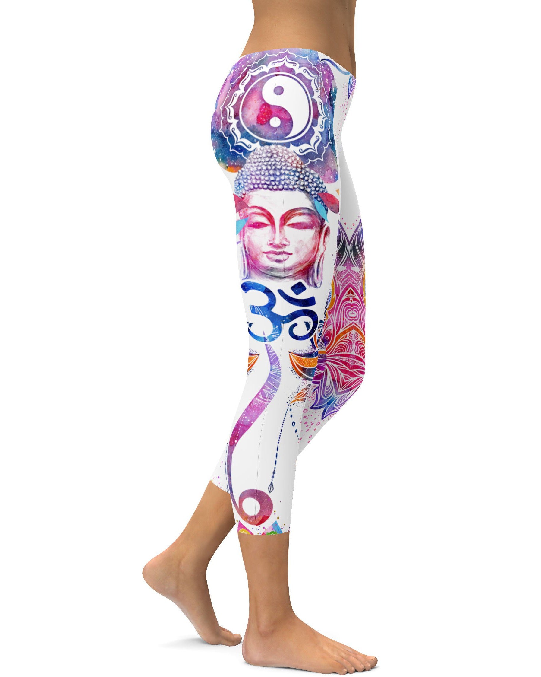 Watercolor OM Capris - GearBunch Leggings / Yoga Pants