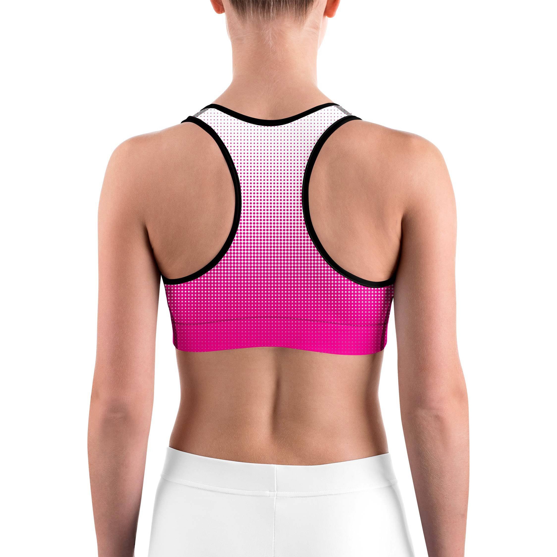 Pink Halftone Sports bra