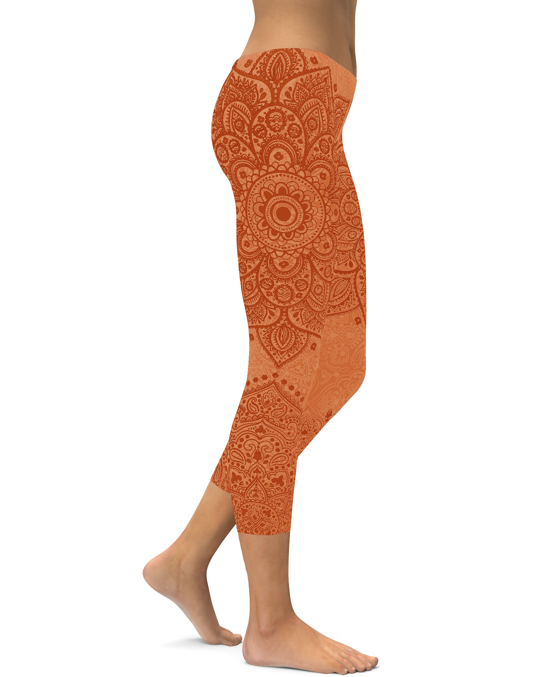 Apricot Mandala Capris