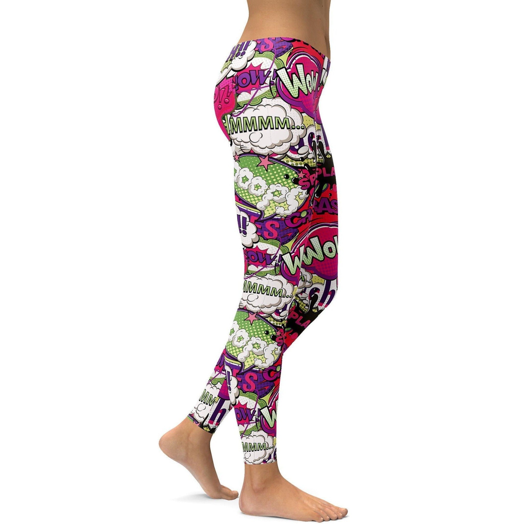 Gearbunch | Comic Book Bubbles Pink Leggings