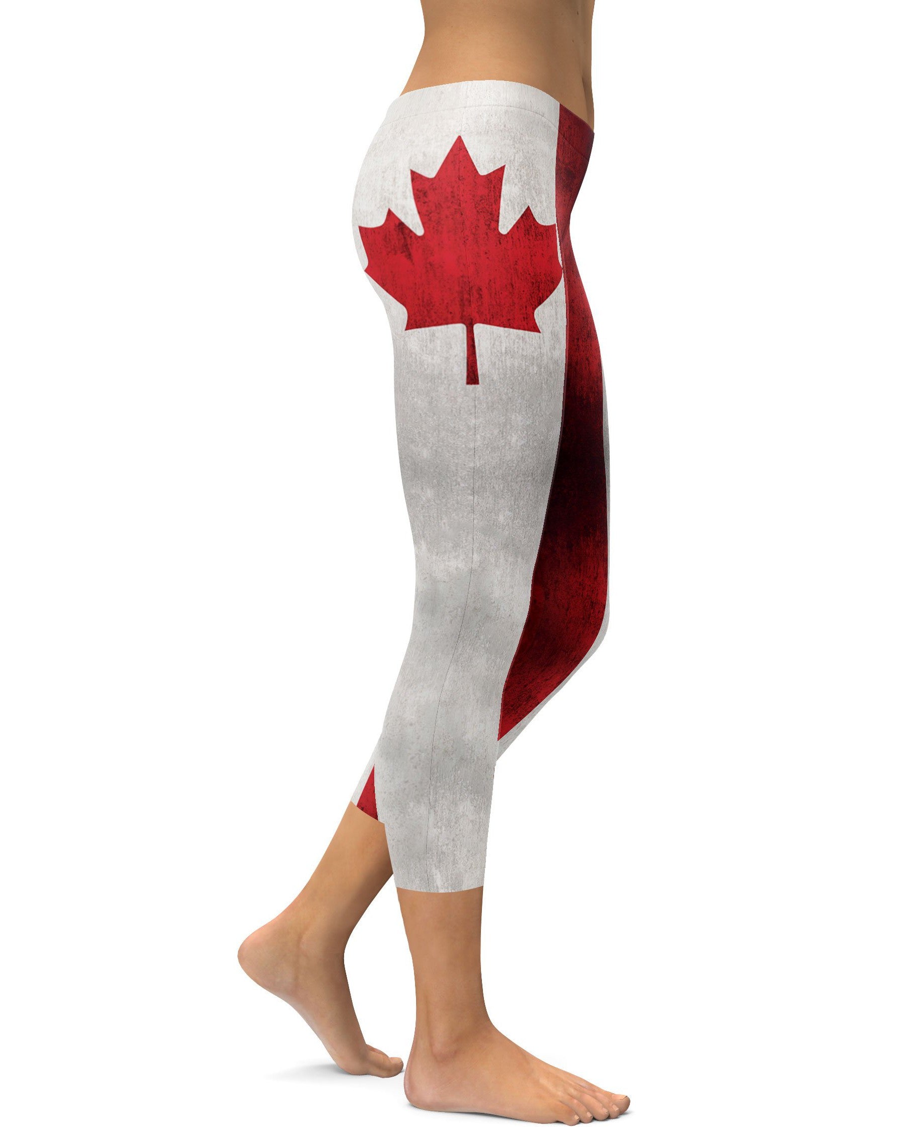 Grunge Canadian Flag Capris