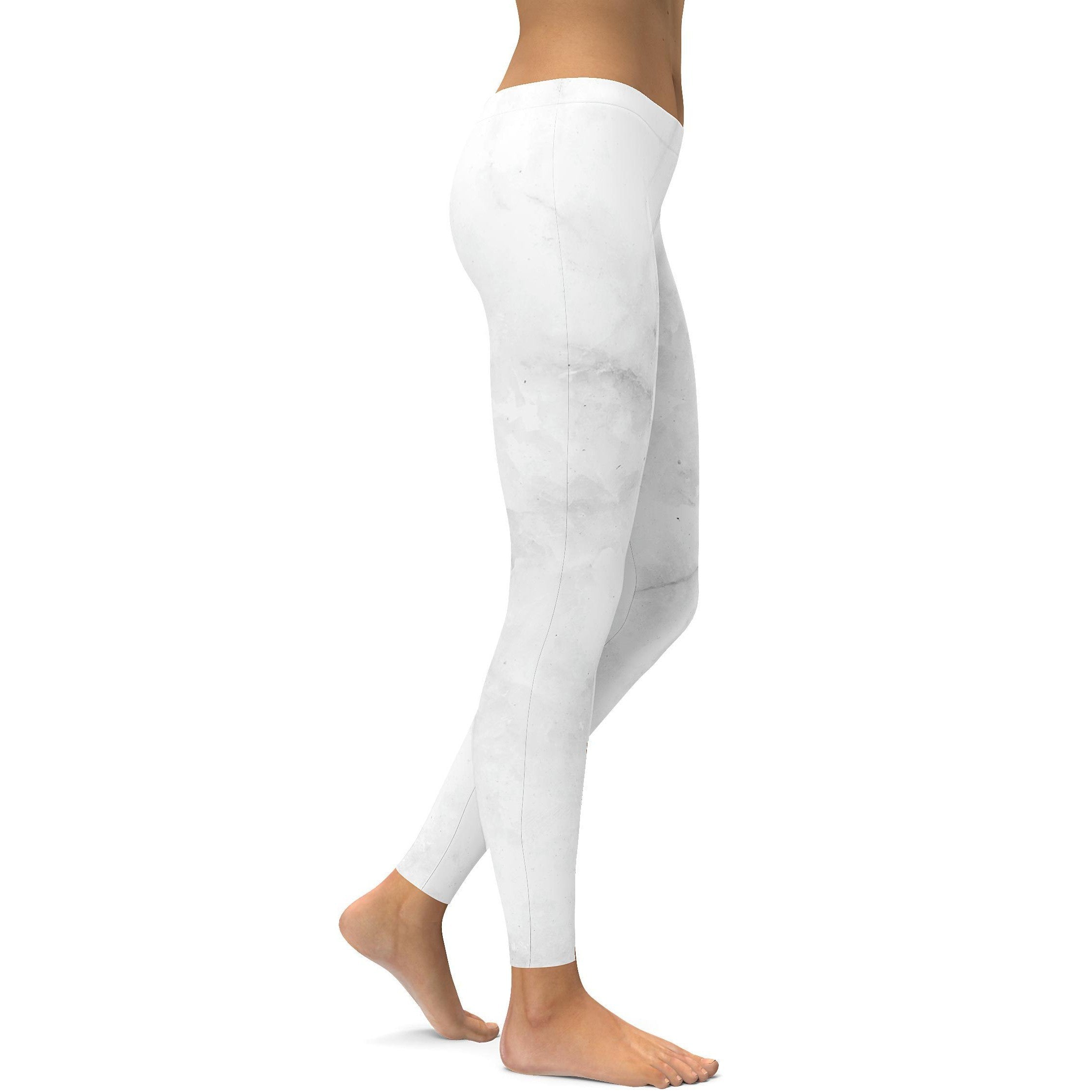 White Marble Leggings