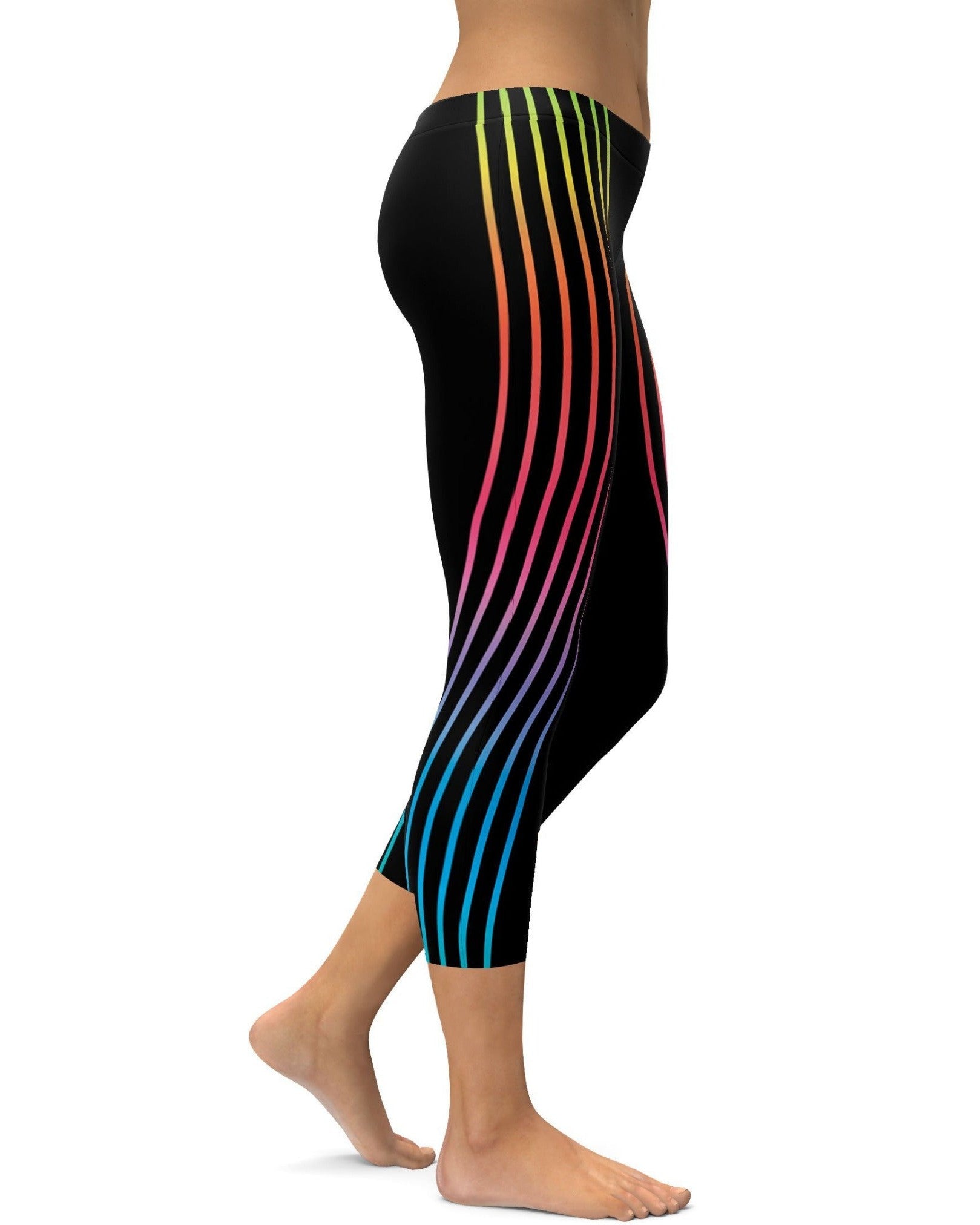 GearBunch | Vertical Neon Stripes Capris 