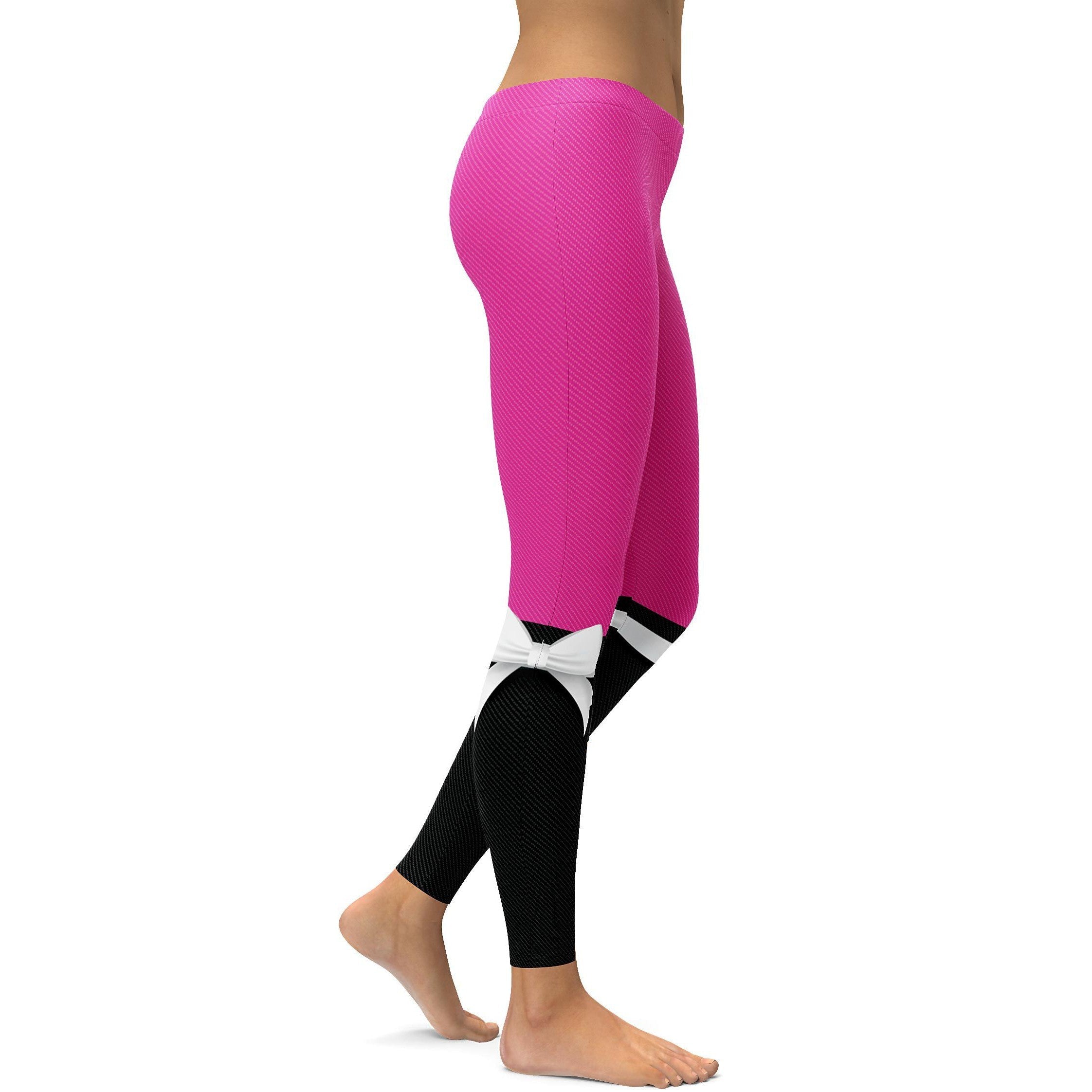 Pink to Black Bow Leggings