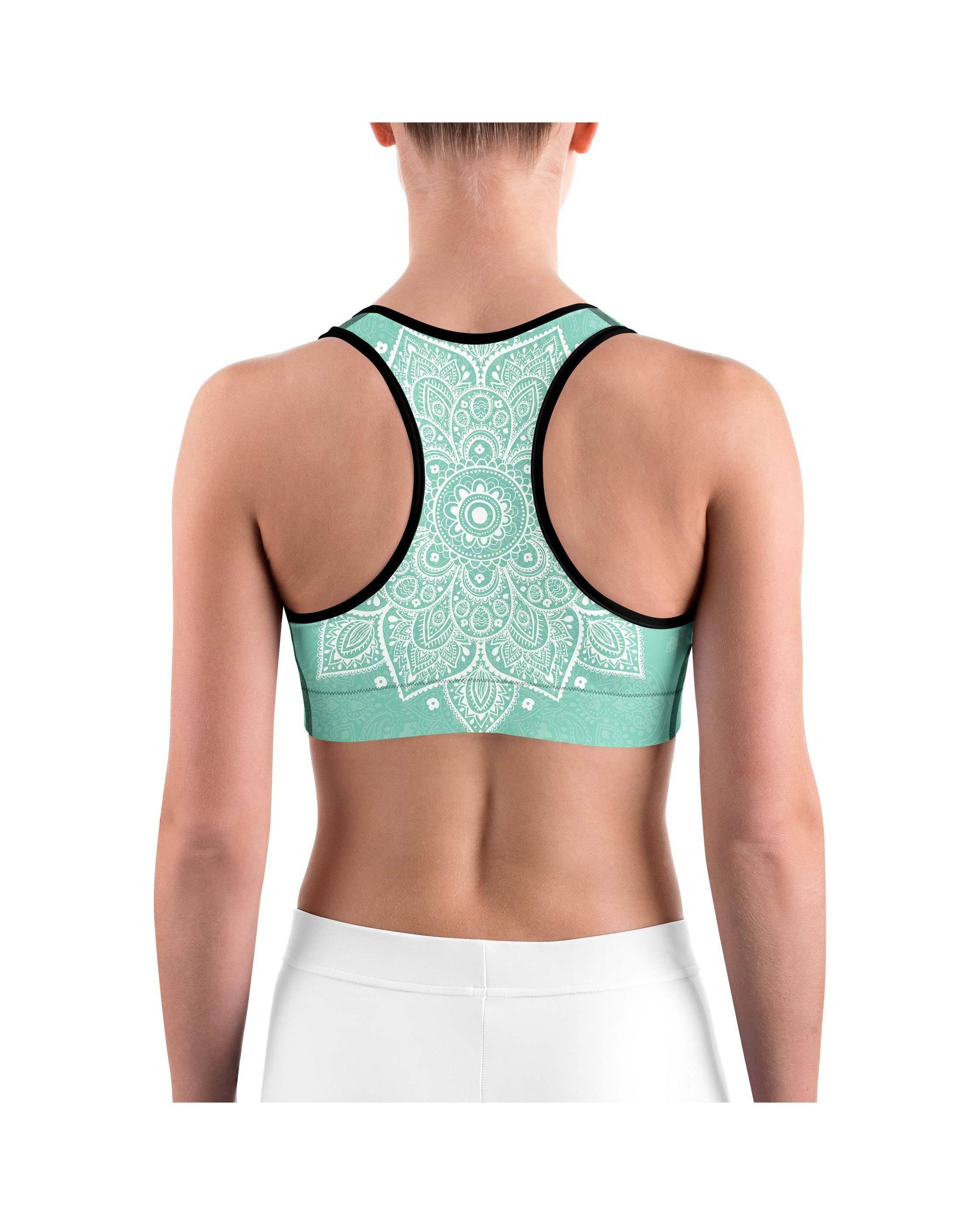 Mint Green Mandala Sports bra