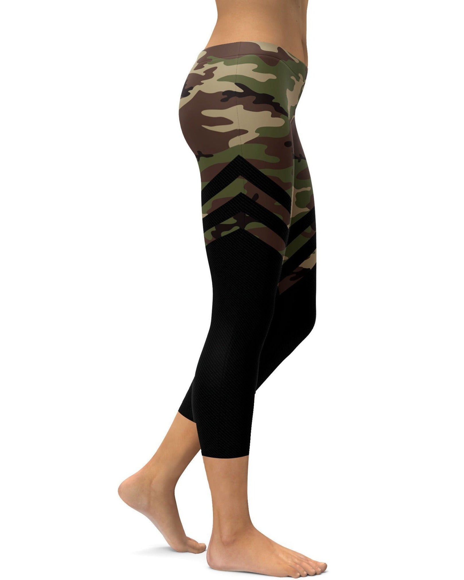 GearBunch | Black & Camo Thigh High Stocking Capris