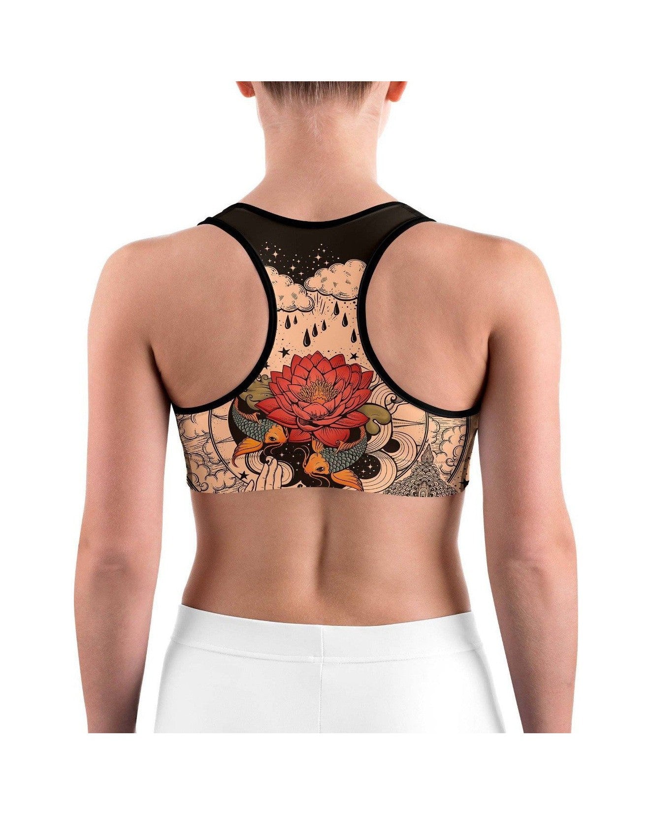 Tattooed Lotus Sports bra | Gearbunch