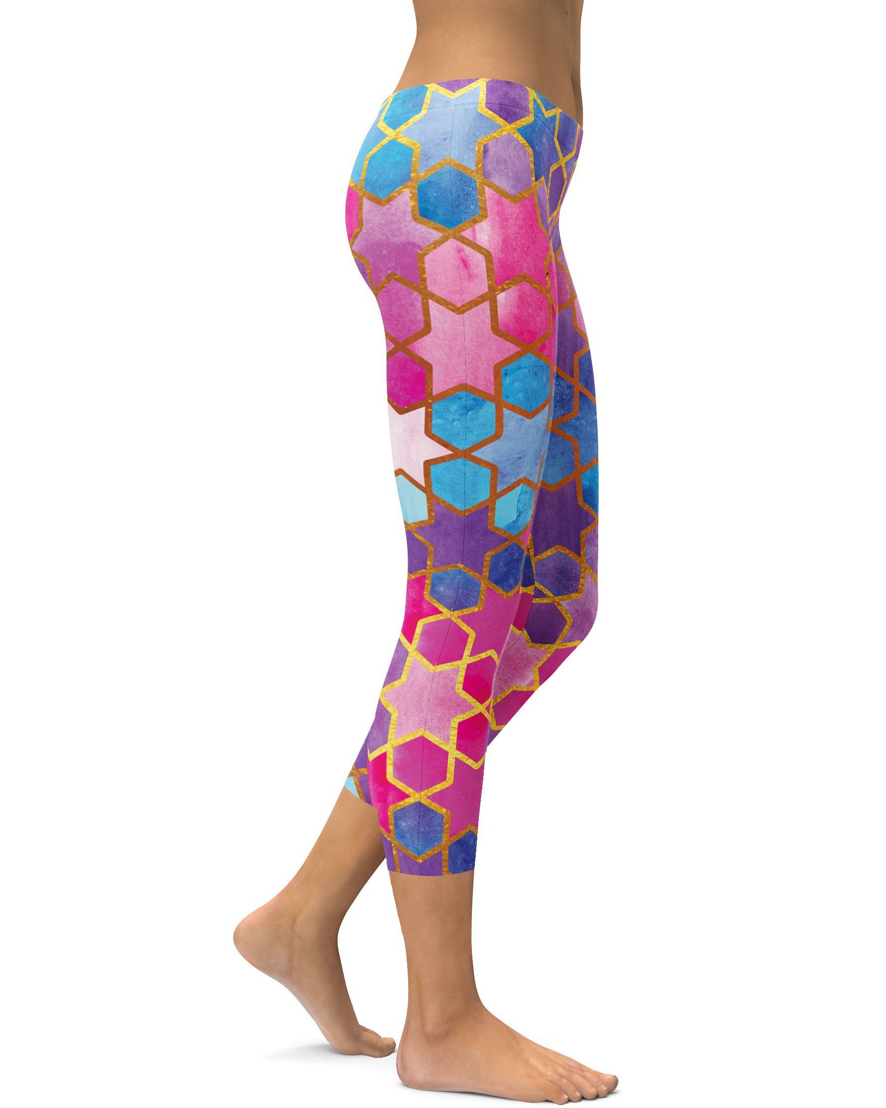 Colorful Arabic Capris - GearBunch Leggings / Yoga Pants