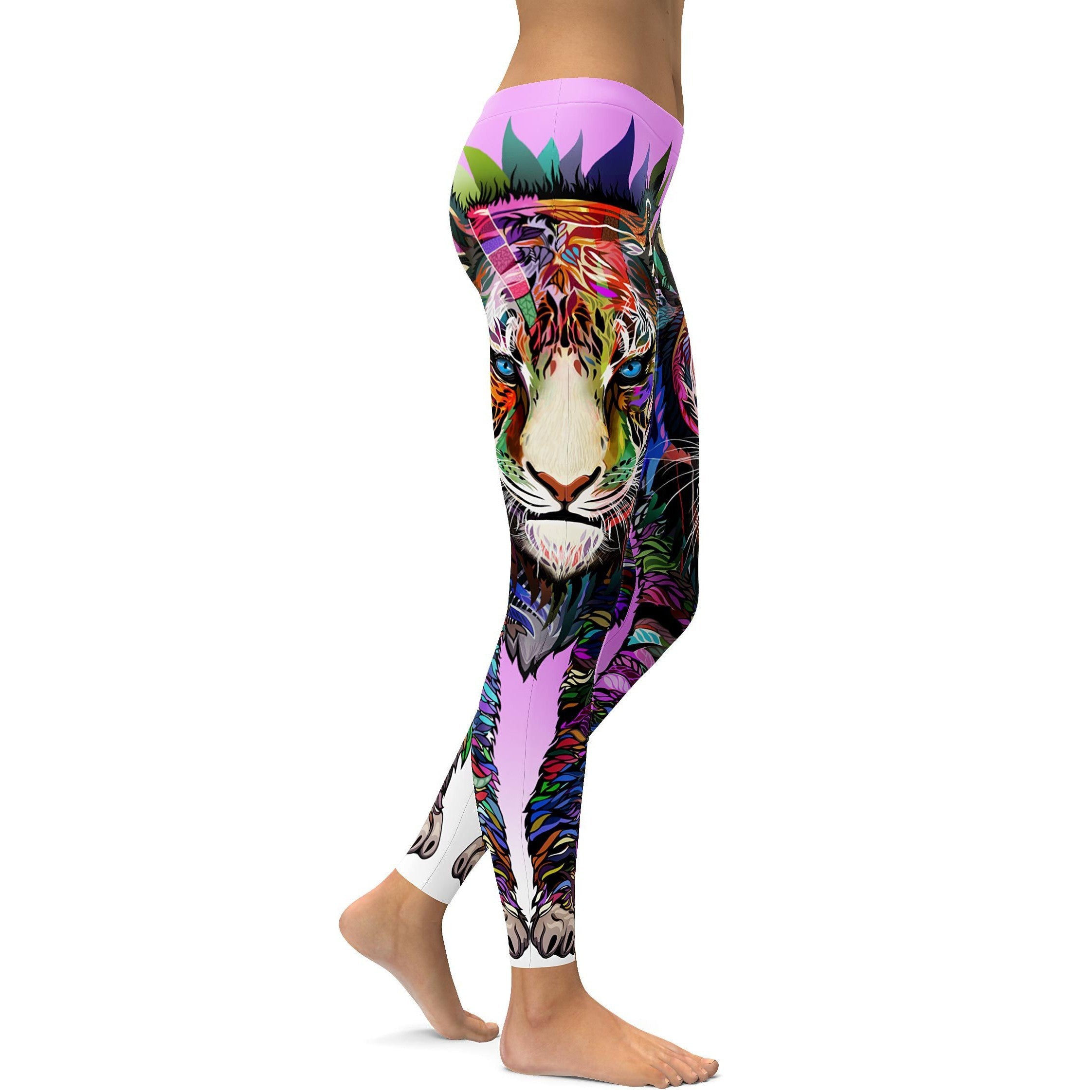 Colorful Full Lion Leggings - GearBunch Leggings / Yoga Pants