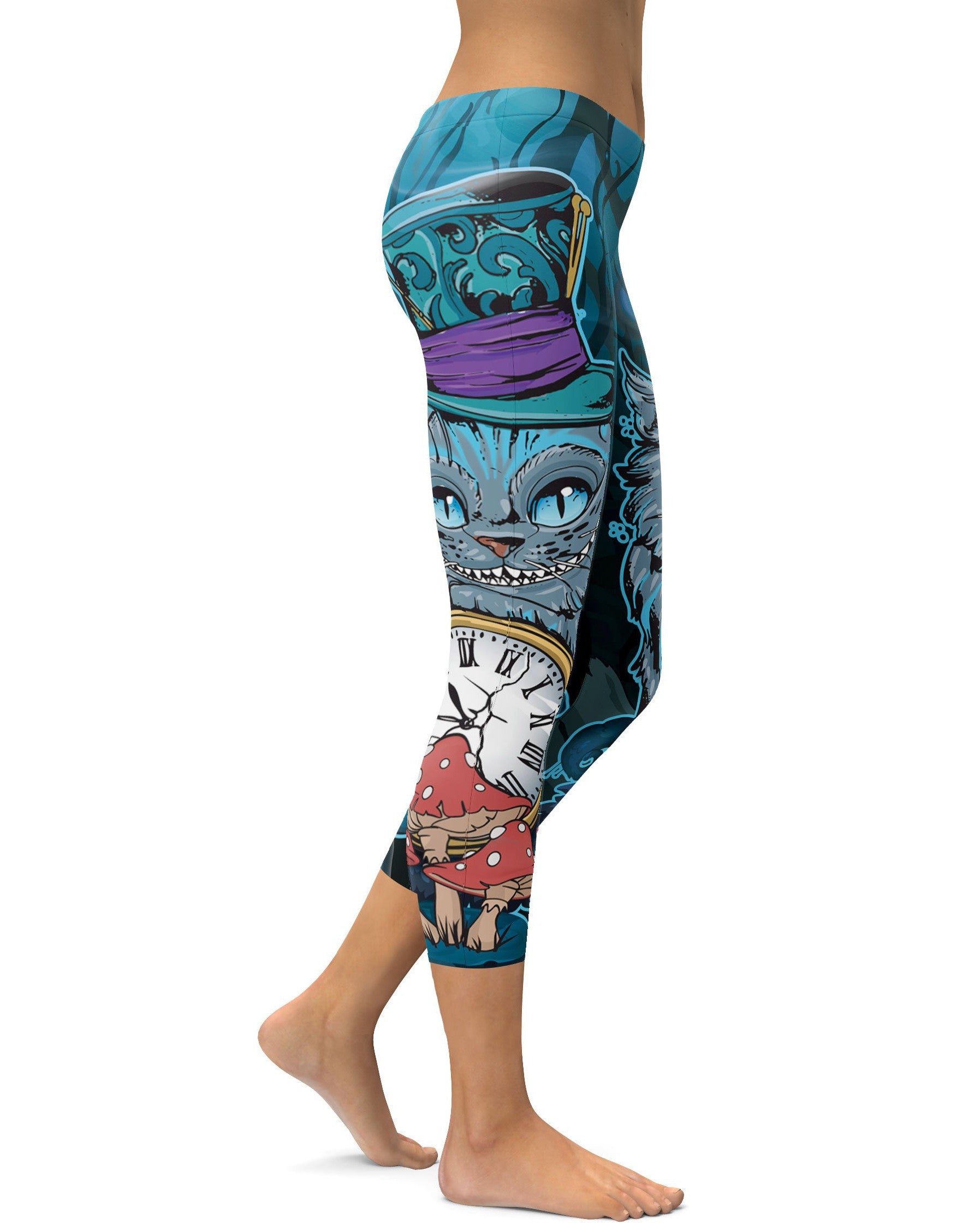 Cheshire Cat Capris - GearBunch Leggings / Yoga Pants