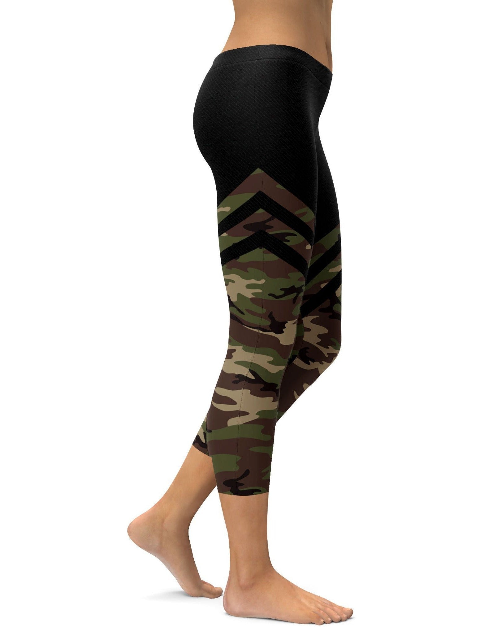 GearBunch | Camo & Black Thigh High Stocking Capris