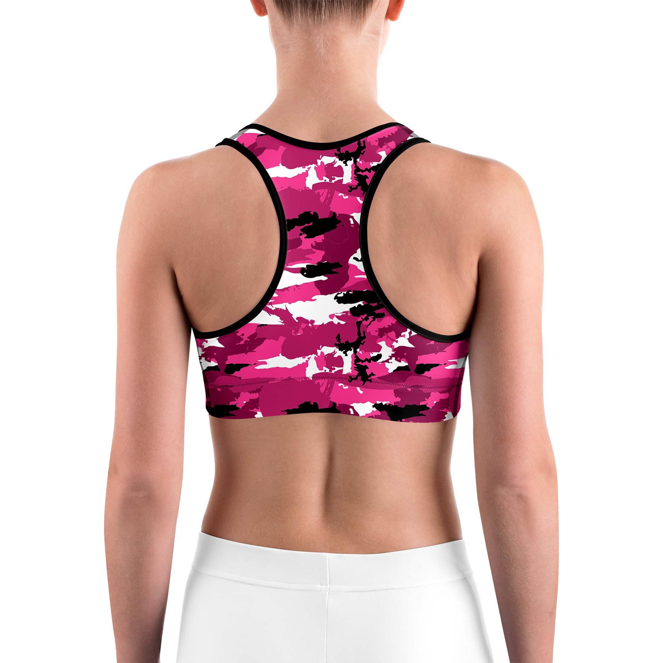 Pink Camo - Sports Bra