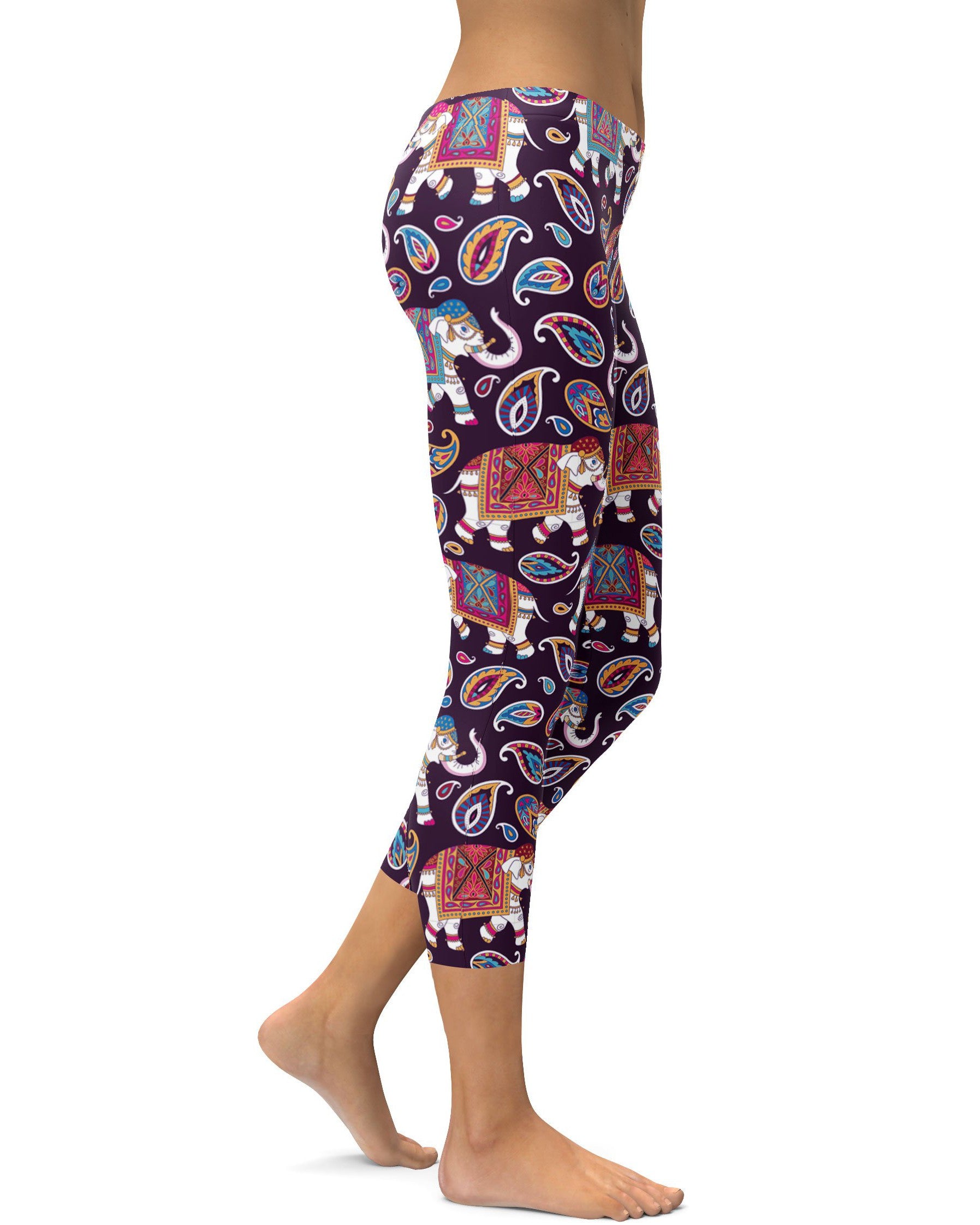 Indian Elephant Pattern Capris