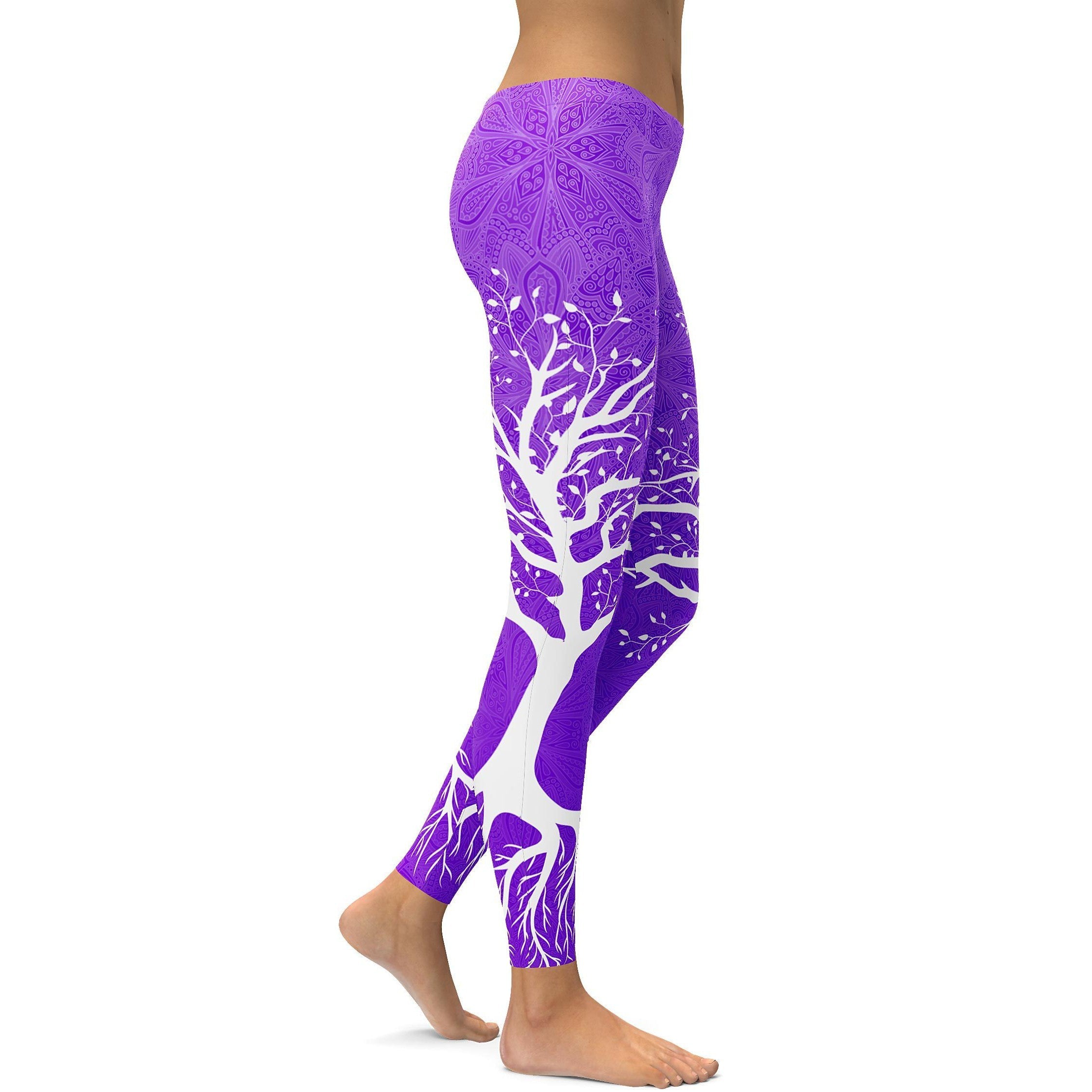 Purple Tree of Life Leggings